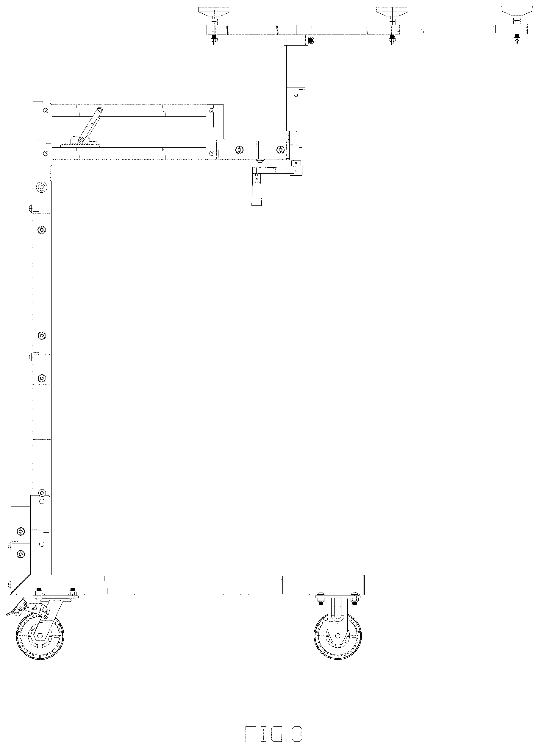 Patent USD1001411 Figure 3 – Vehicle hardtop lift