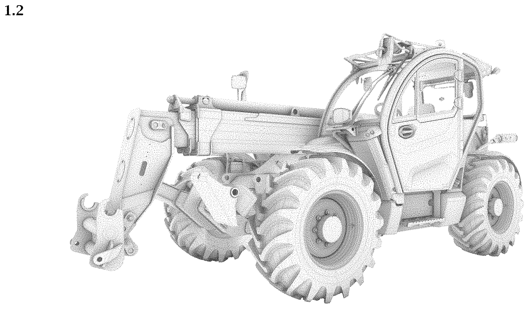 Patent USD1001412 Figure 2 – Forklift truck