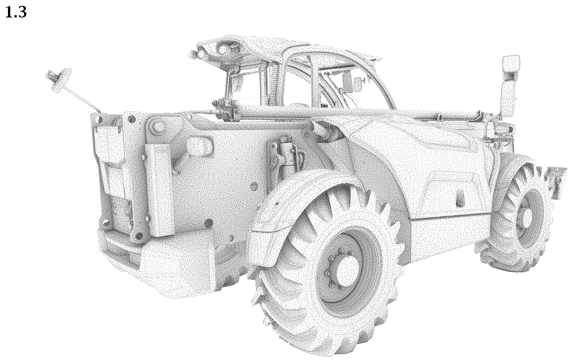 Patent USD1001412 Figure 3 – Forklift truck