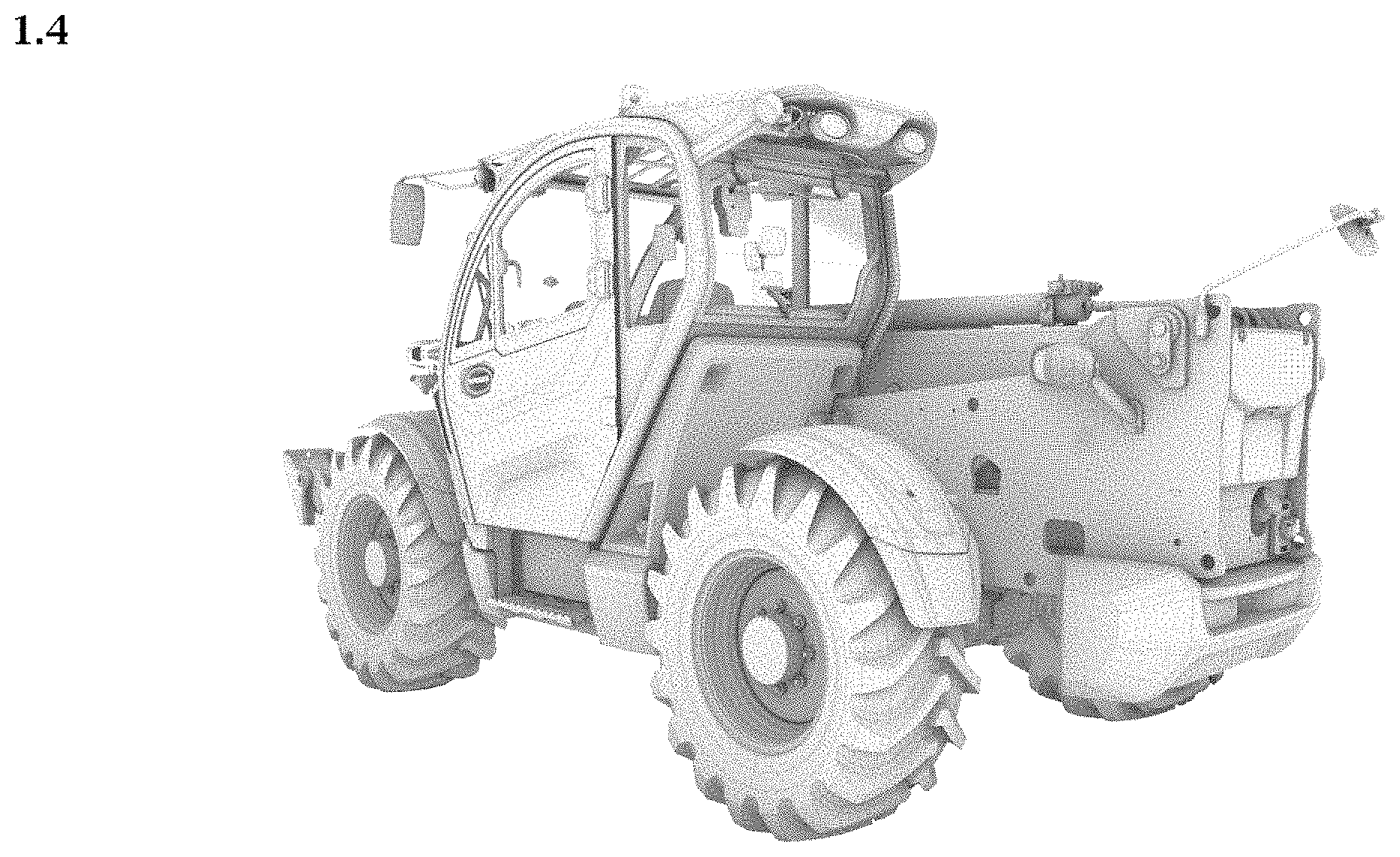 Patent USD1001412 Figure 4 – Forklift truck