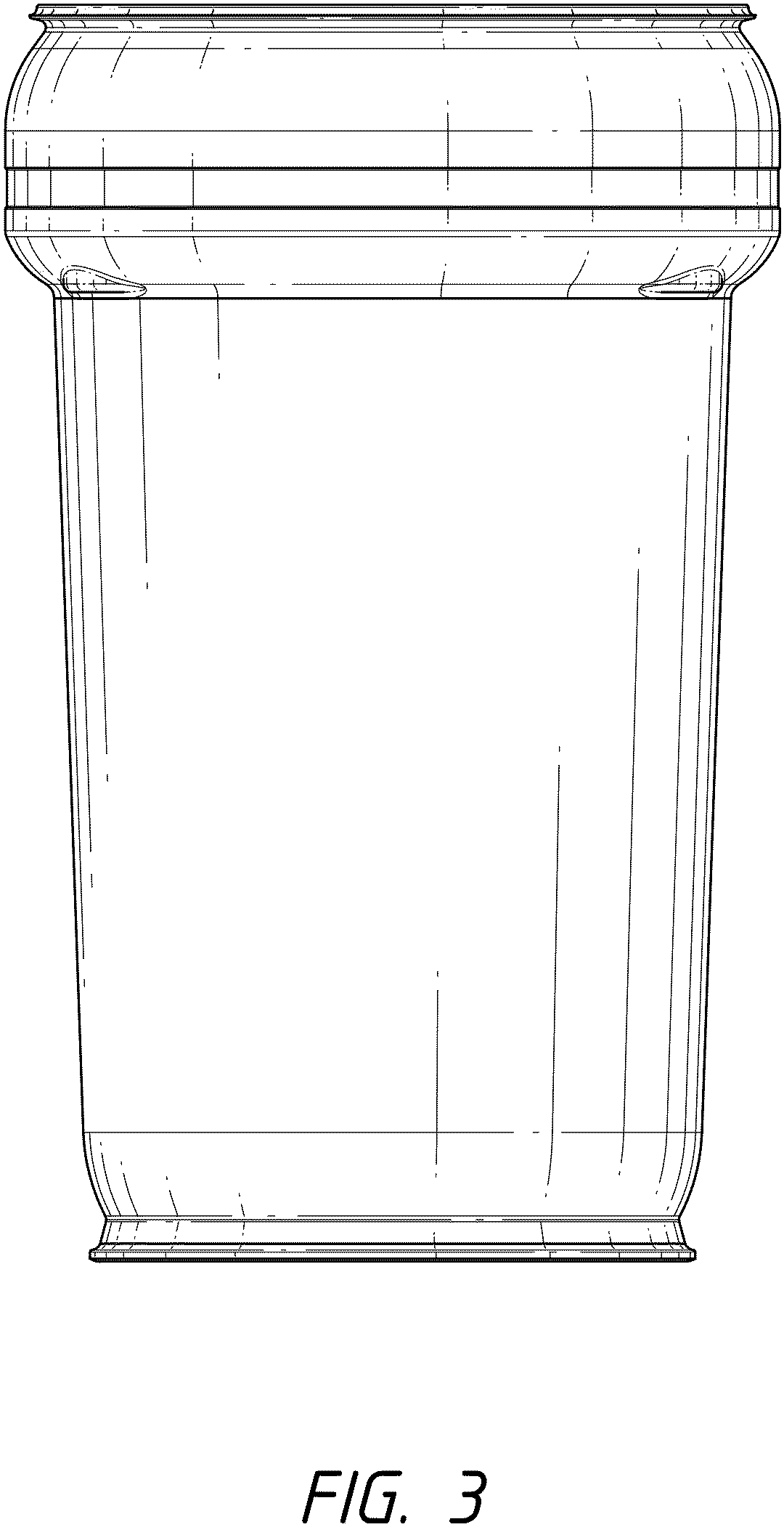 Patent USD1001413 Figure 3 – Nestable drum