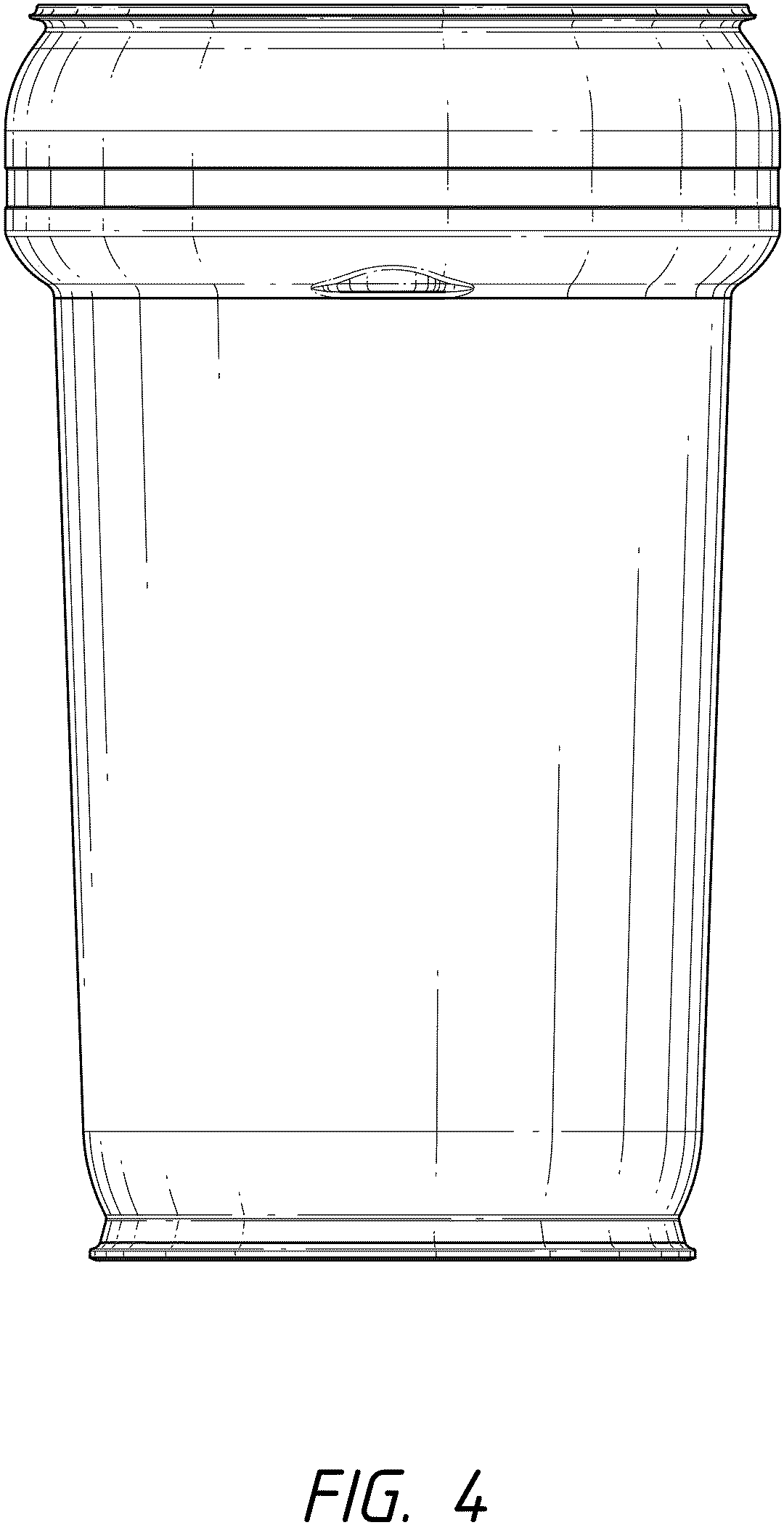Patent USD1001413 Figure 4 – Nestable drum