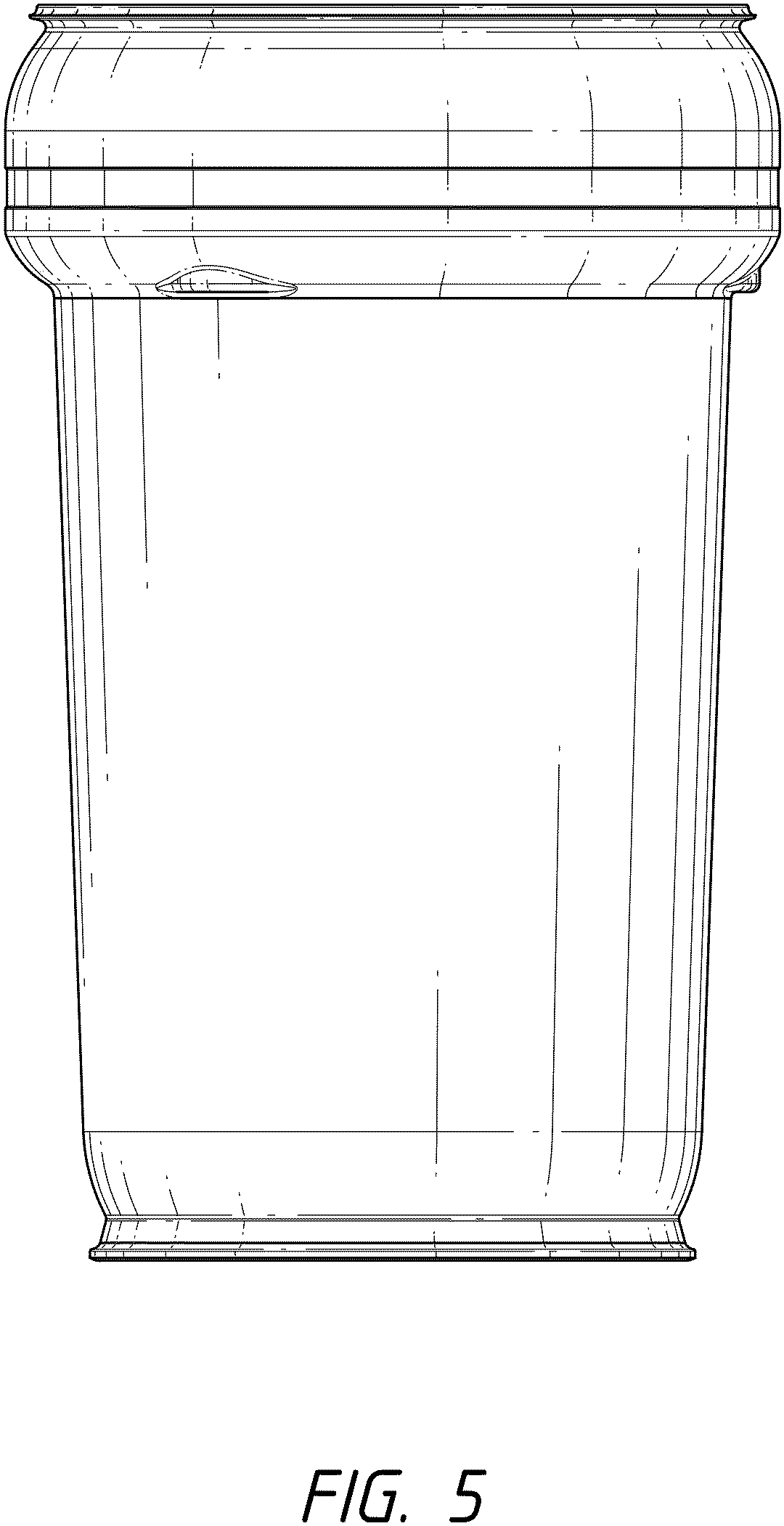 Patent USD1001413 Figure 5 – Nestable drum