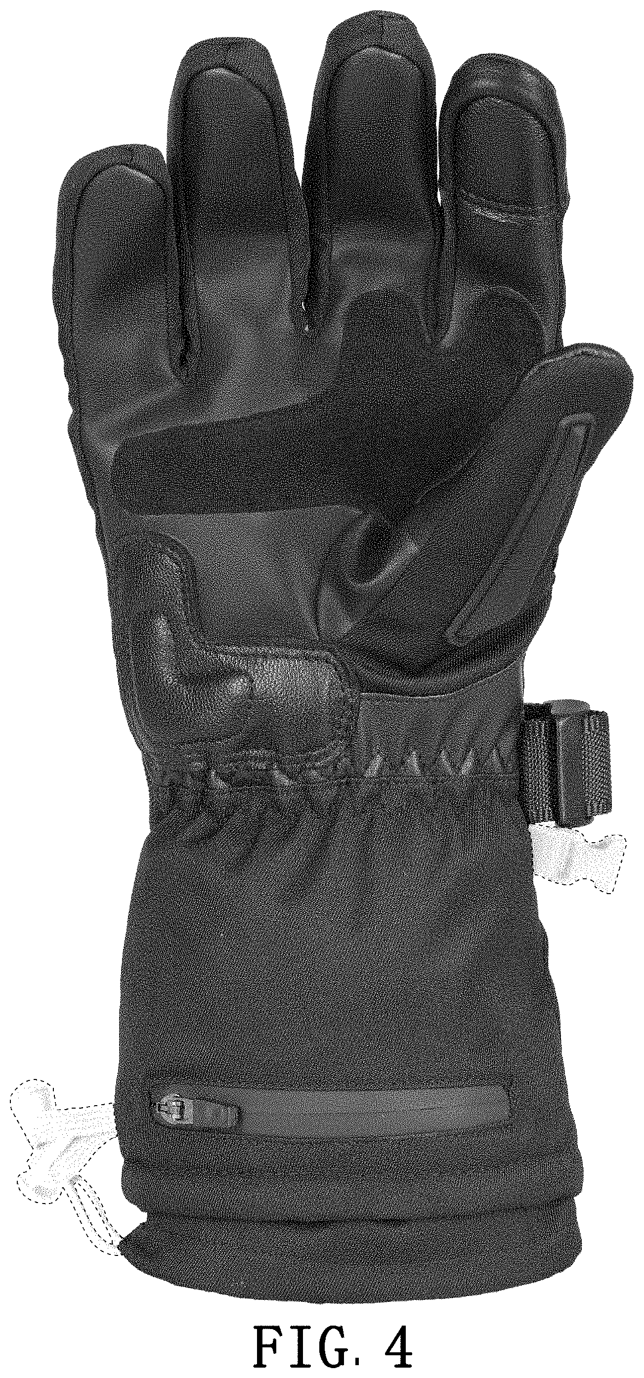 Patent USD1001416 Figure 4 – Heated glove