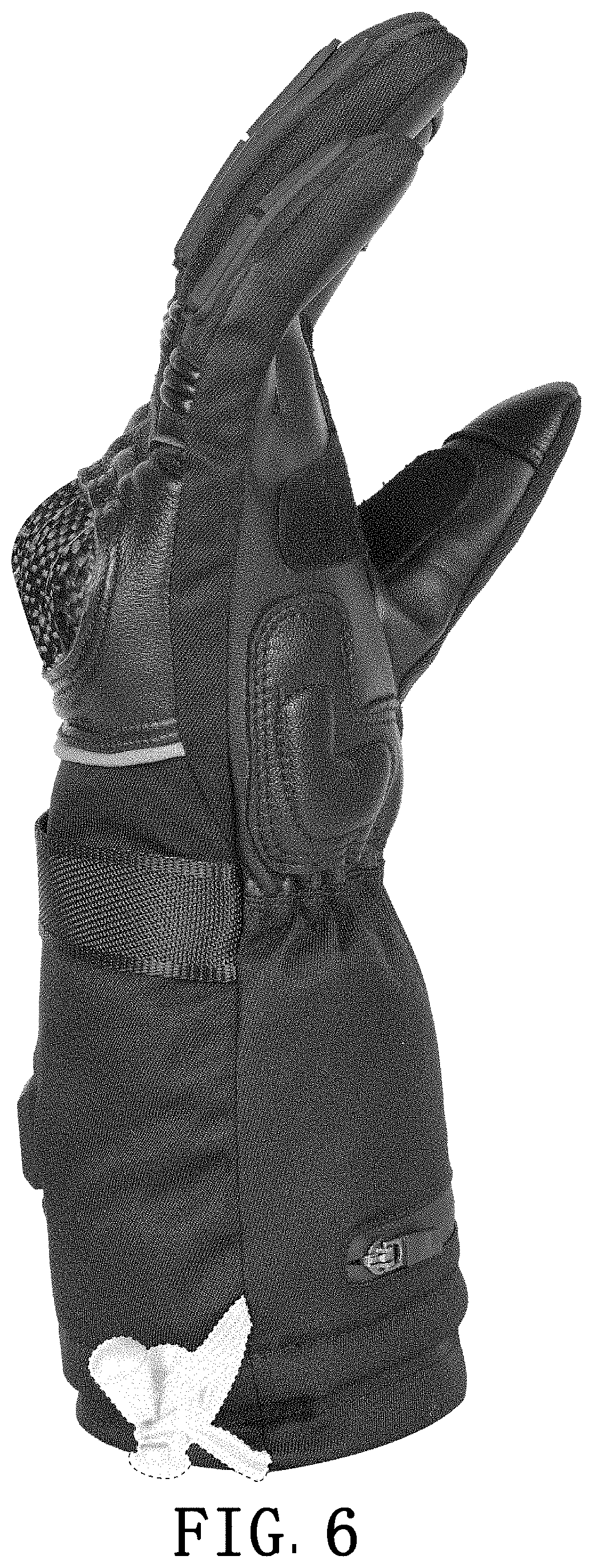 Patent USD1001416 Figure 6 – Heated glove