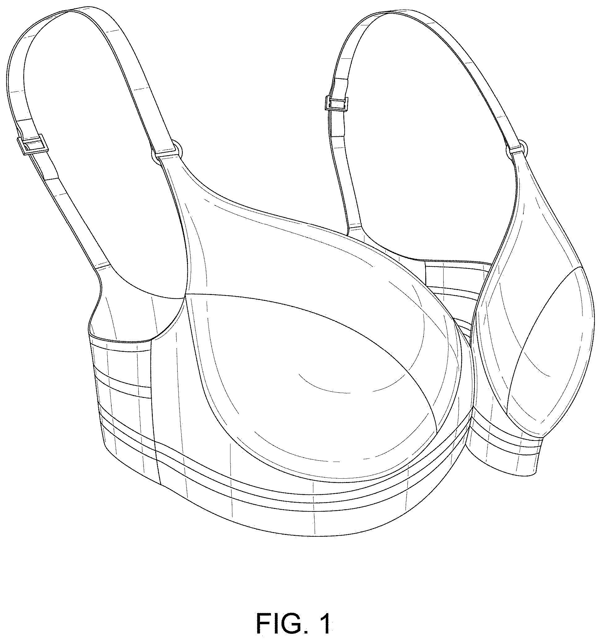 Patent USD1001419 Figure 1 – Adjustable bra