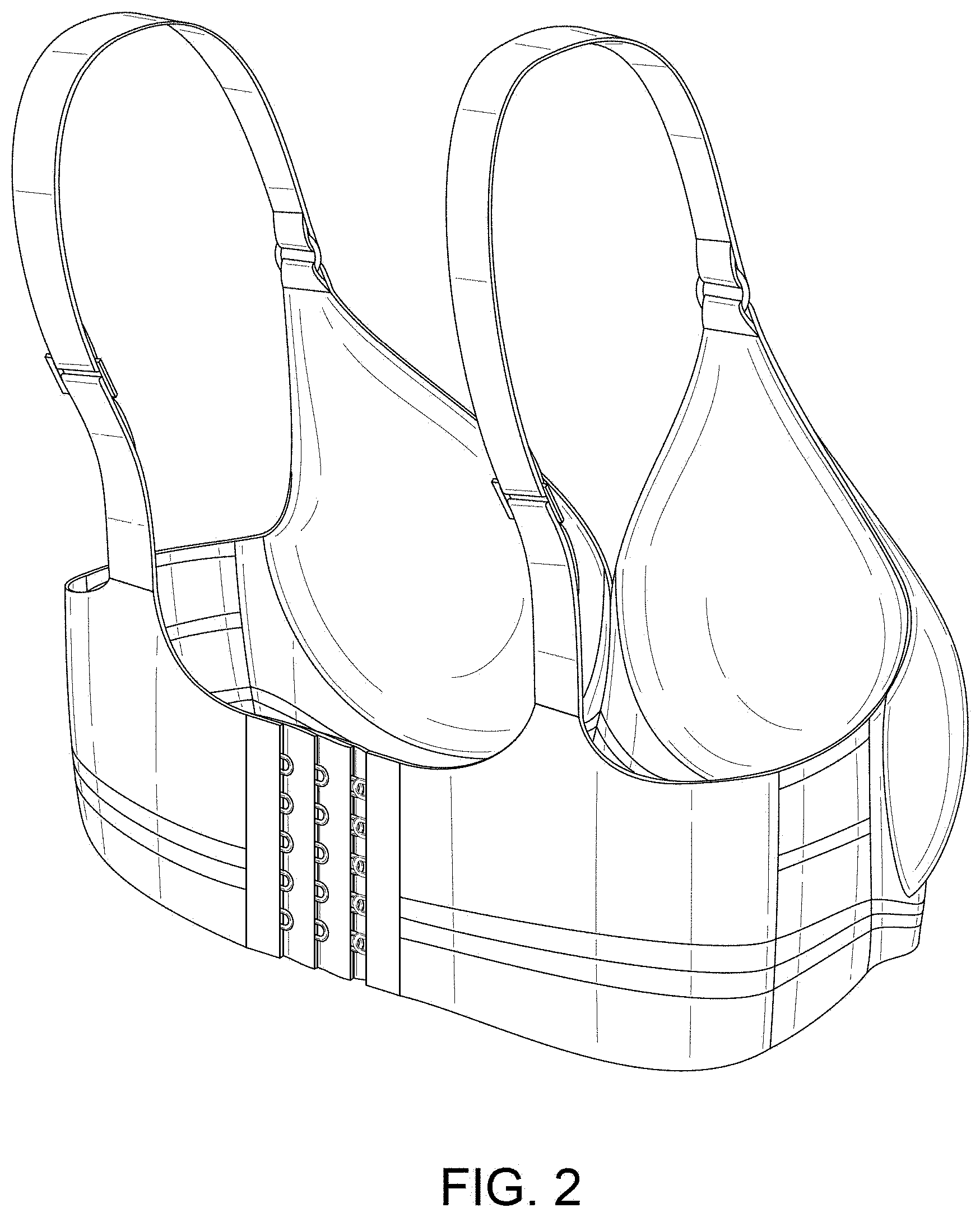 Patent USD1001419 Figure 2 – Adjustable bra