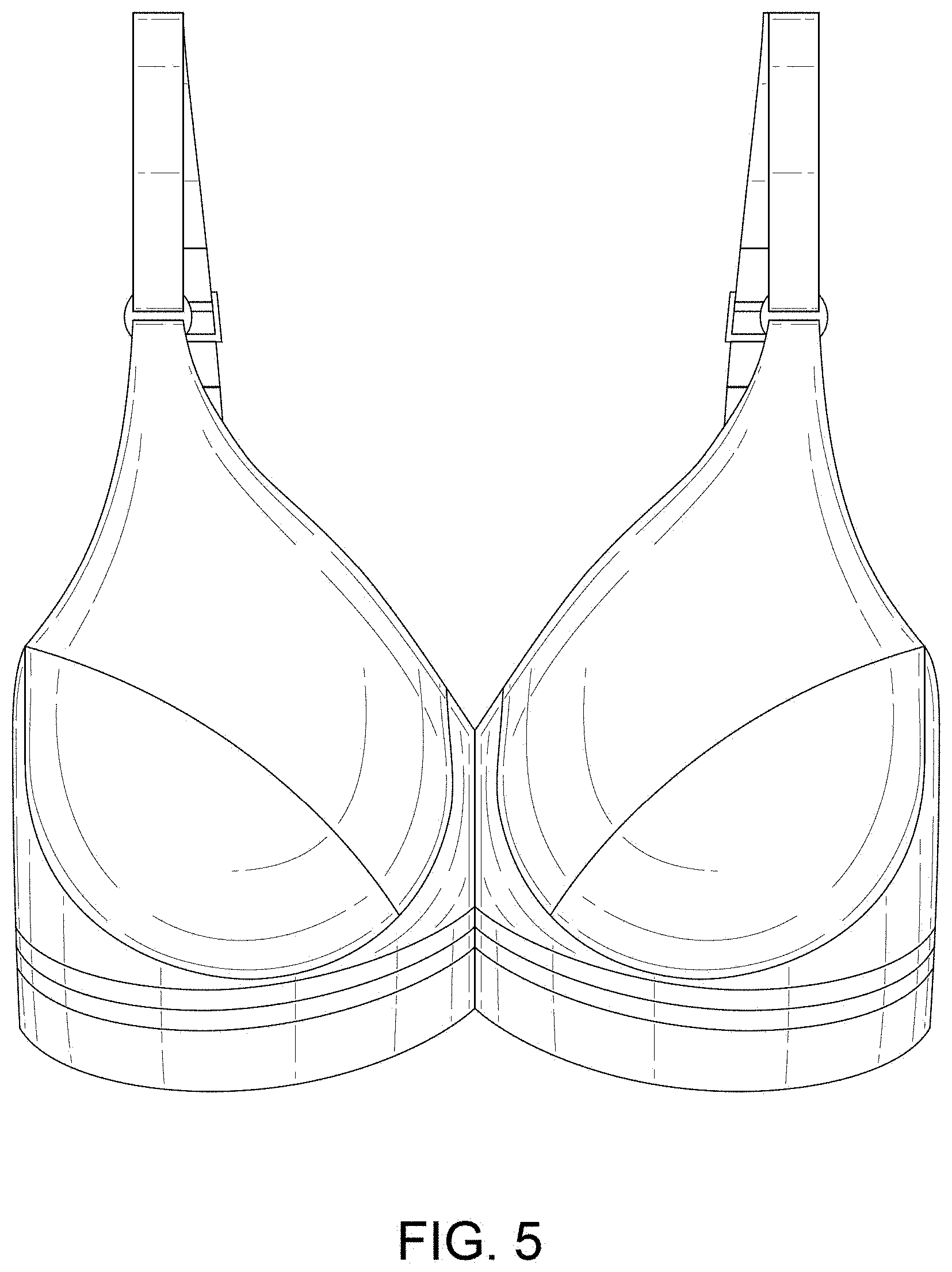 Patent USD1001419 Figure 5 – Adjustable bra