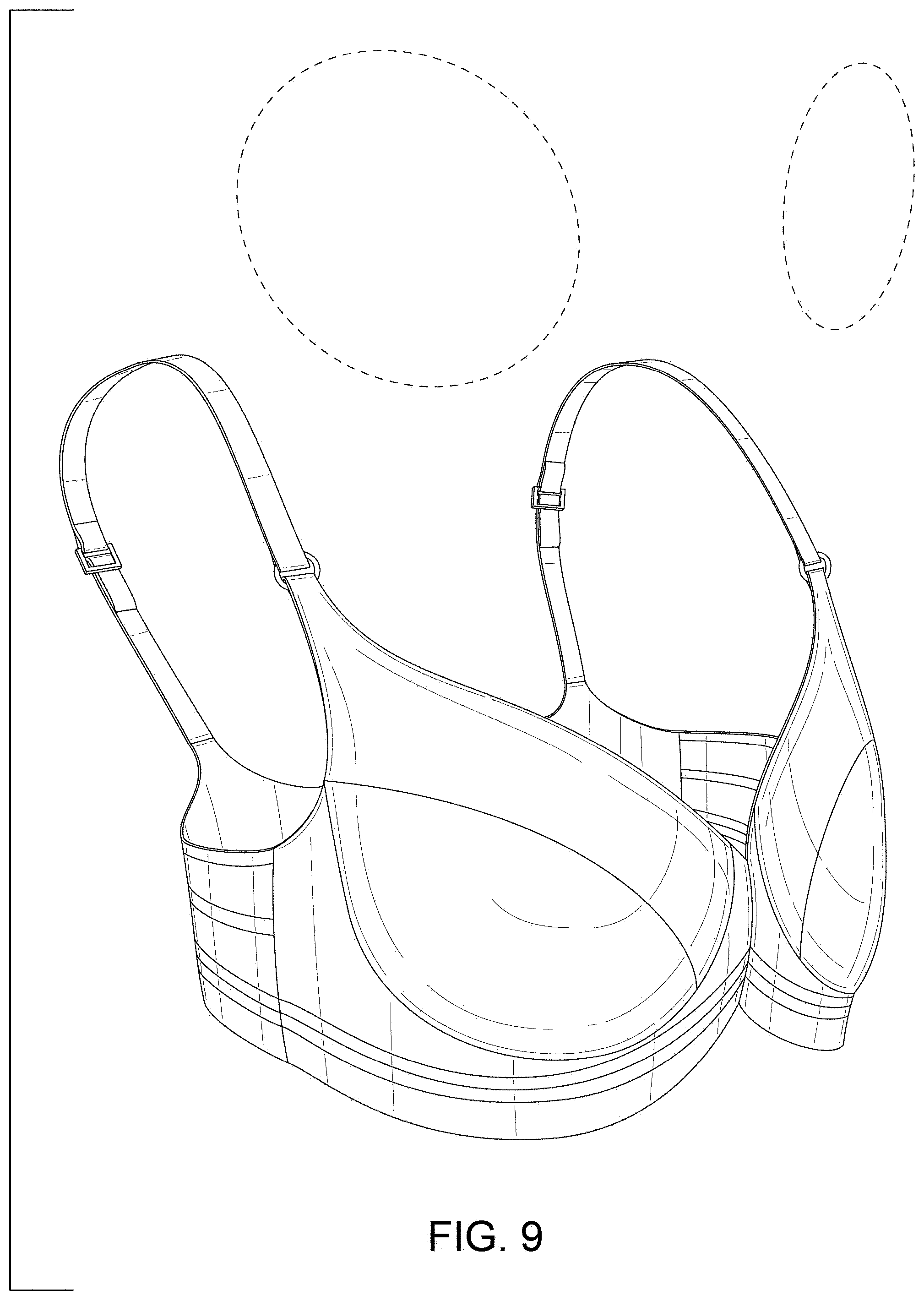 Patent USD1001419 Figure 9 – Adjustable bra