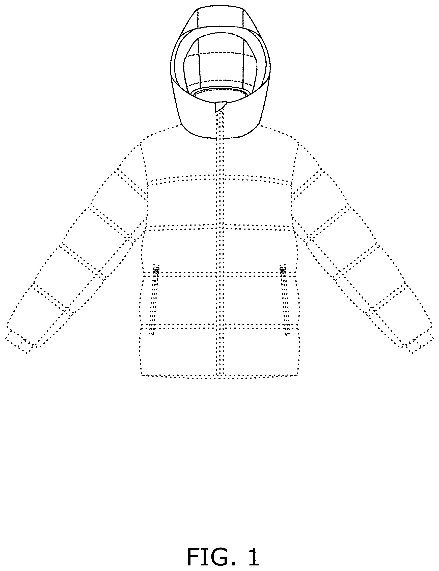 Patent USD1001422 Figure 1 – Jacket