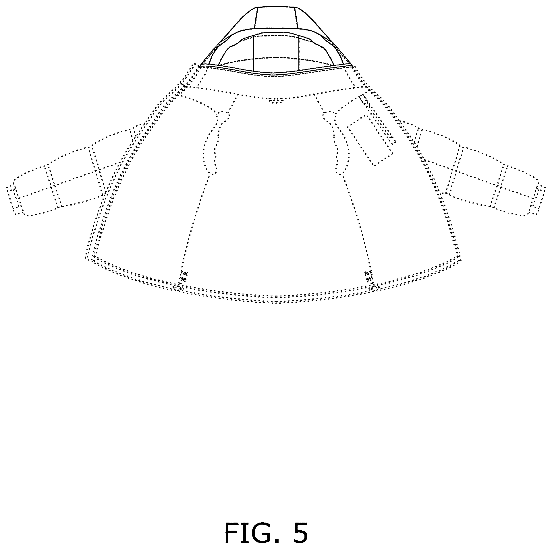 Patent USD1001422 Figure 5 – Jacket