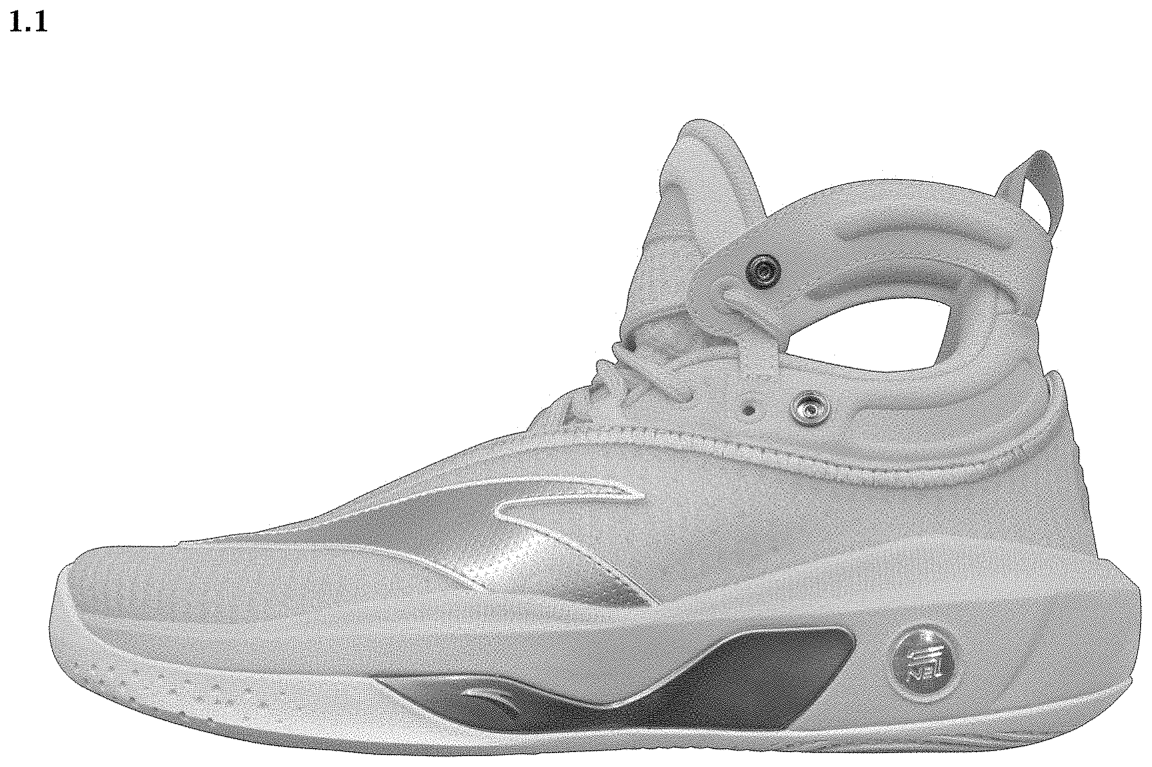 Patent USD1001428 Figure 1 – Shoe
