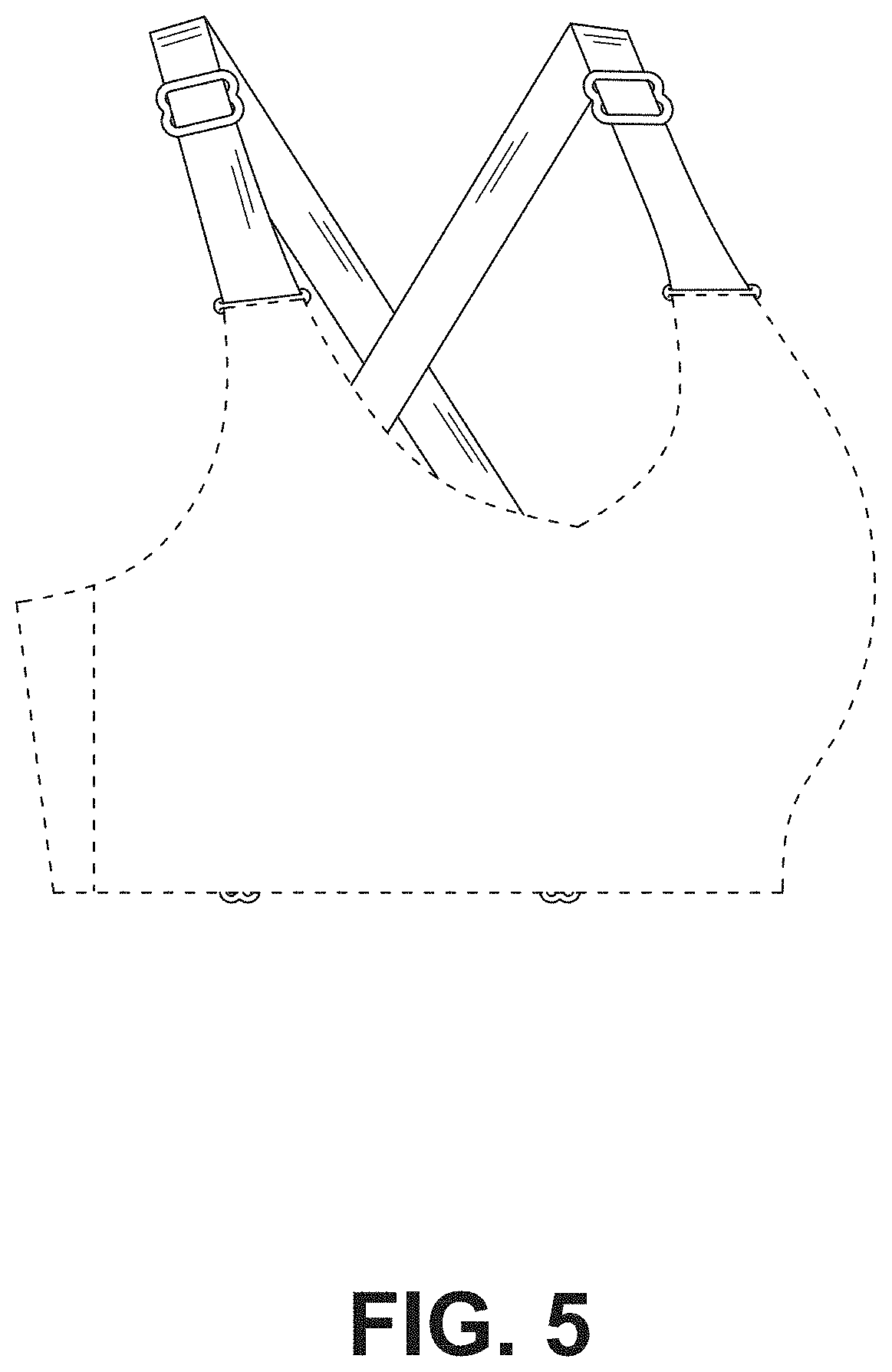 Patent USD1001429 Figure 5 – Garment
