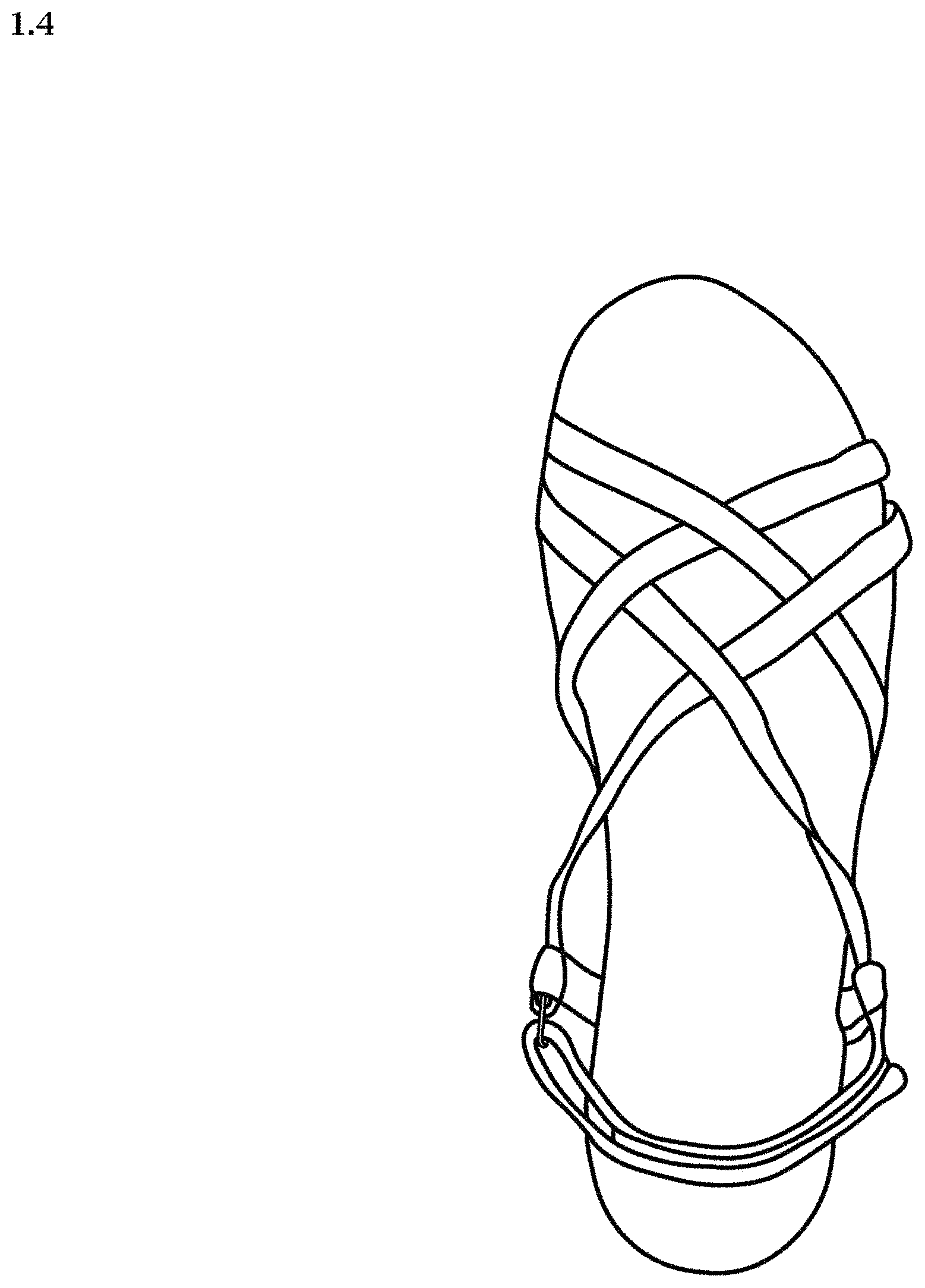 Patent USD1001432 Figure 4 – Sandal