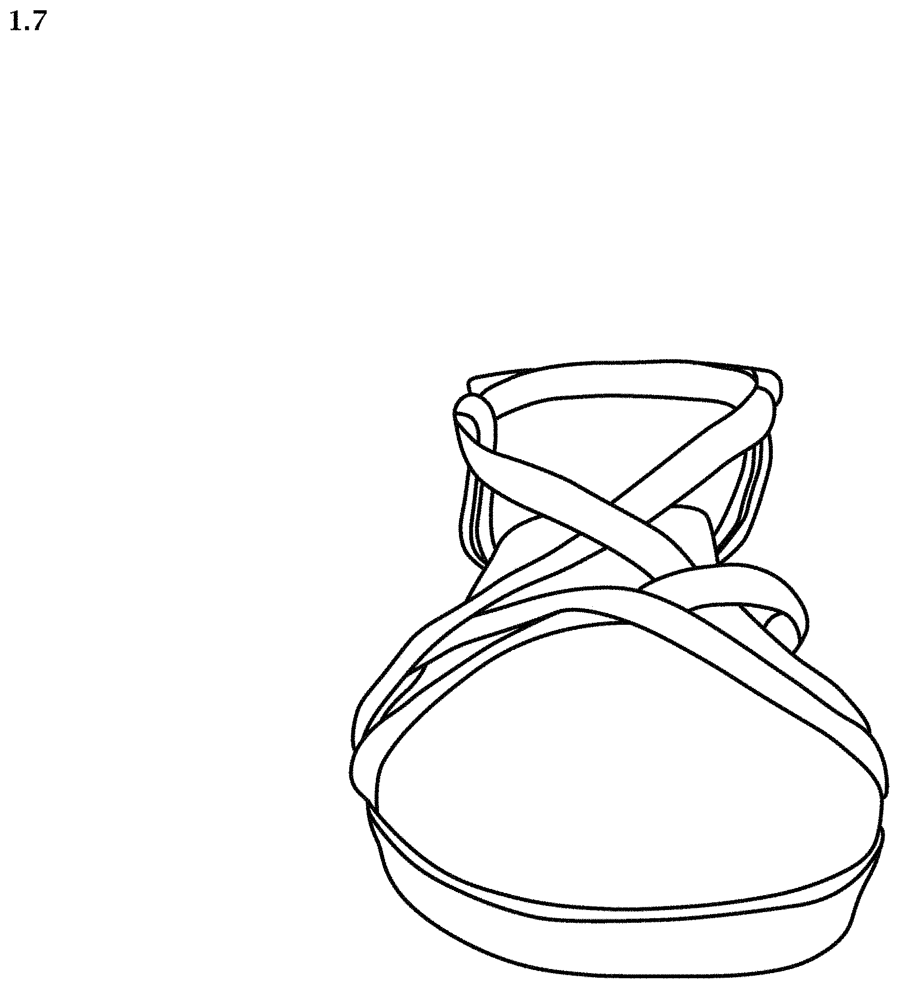 Patent USD1001432 Figure 7 – Sandal
