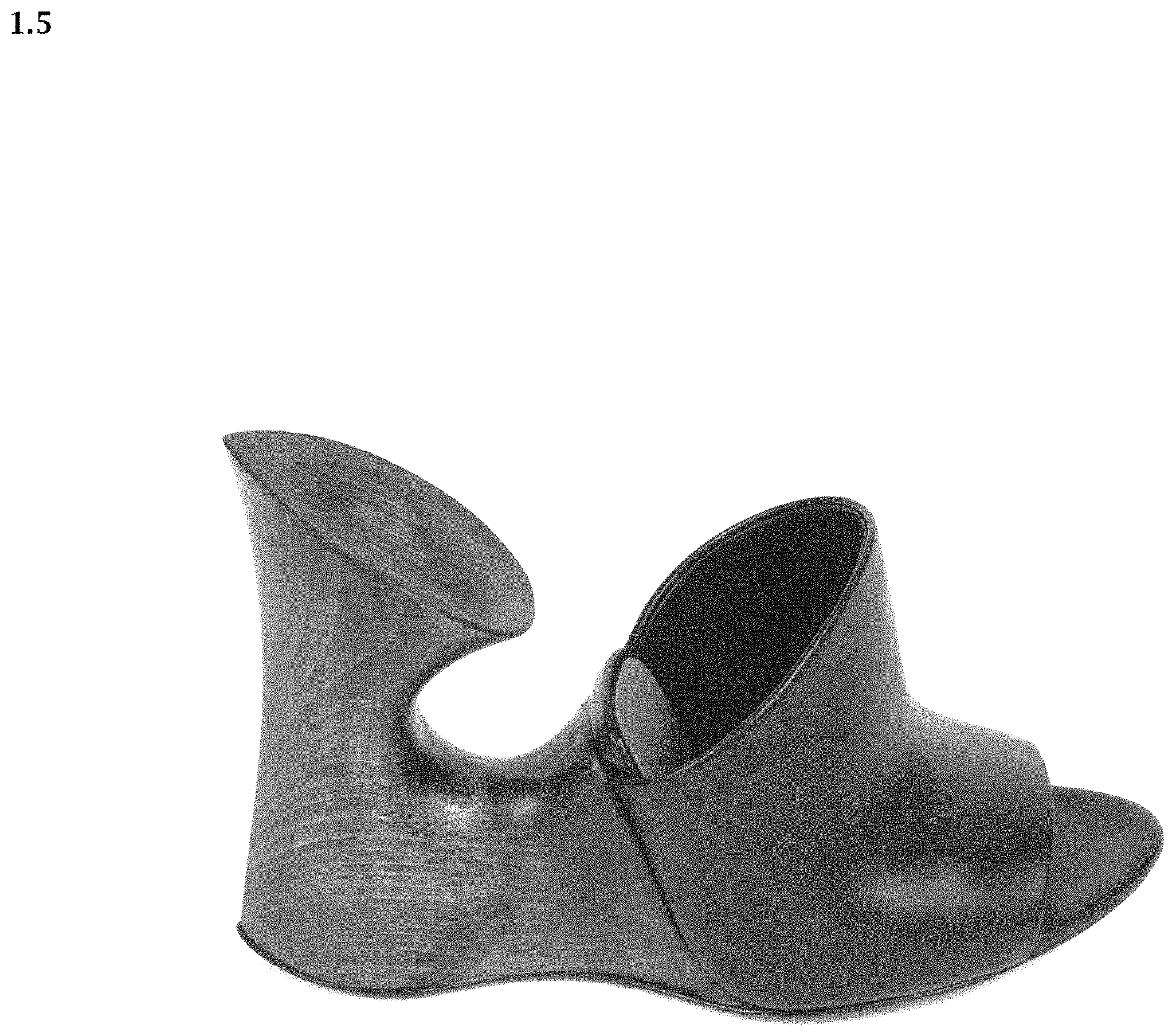 Patent USD1001433 Figure 5 – Shoe