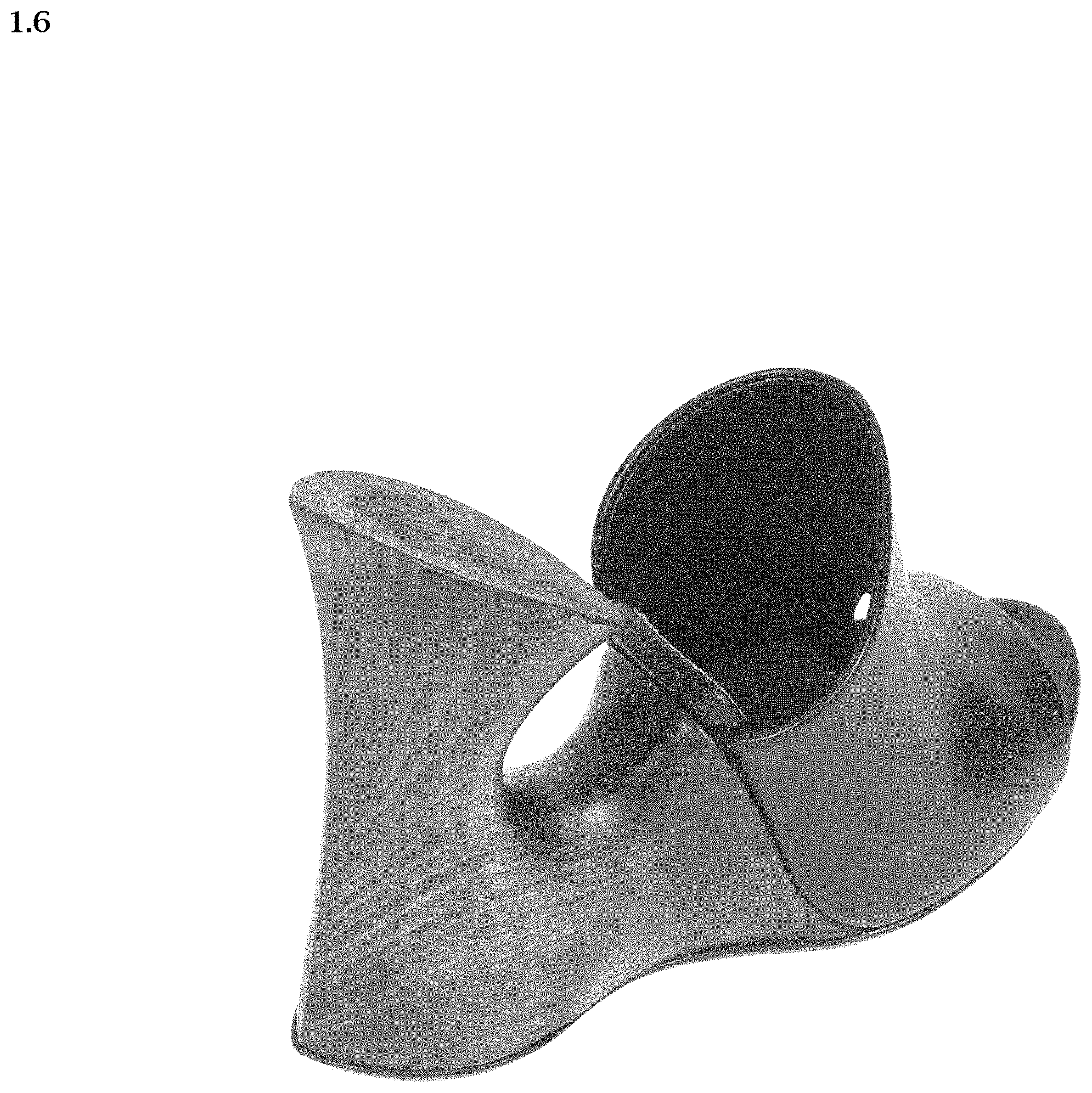 Patent USD1001433 Figure 6 – Shoe