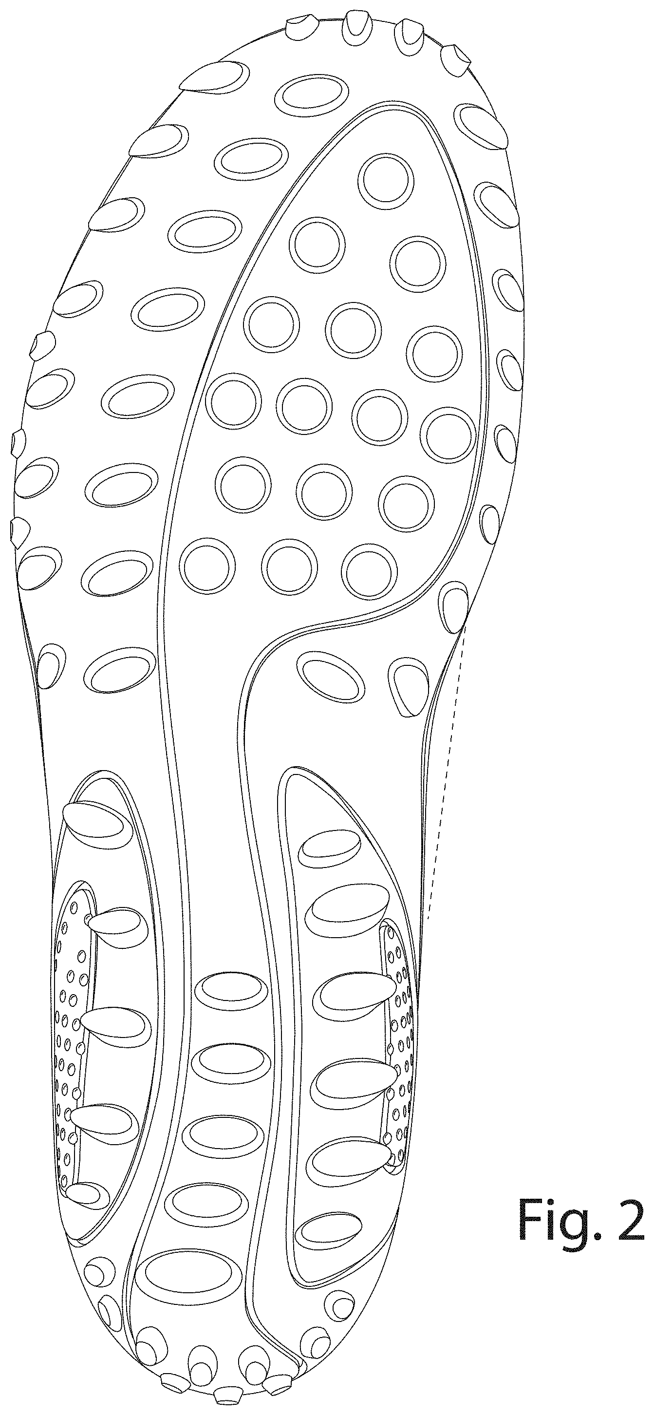 Patent USD1001437 Figure 2 – Footwear sole