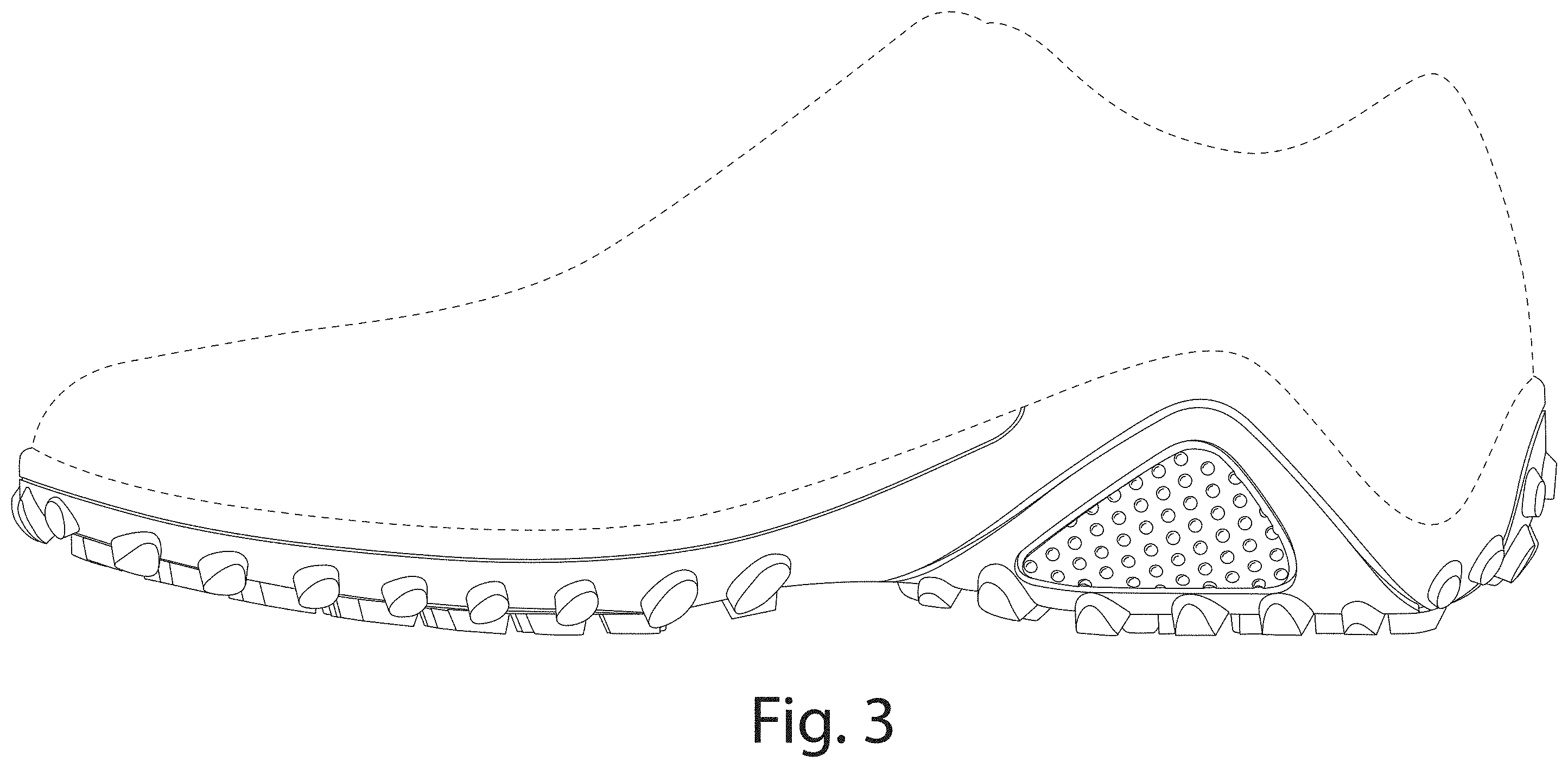 Patent USD1001437 Figure 3 – Footwear sole