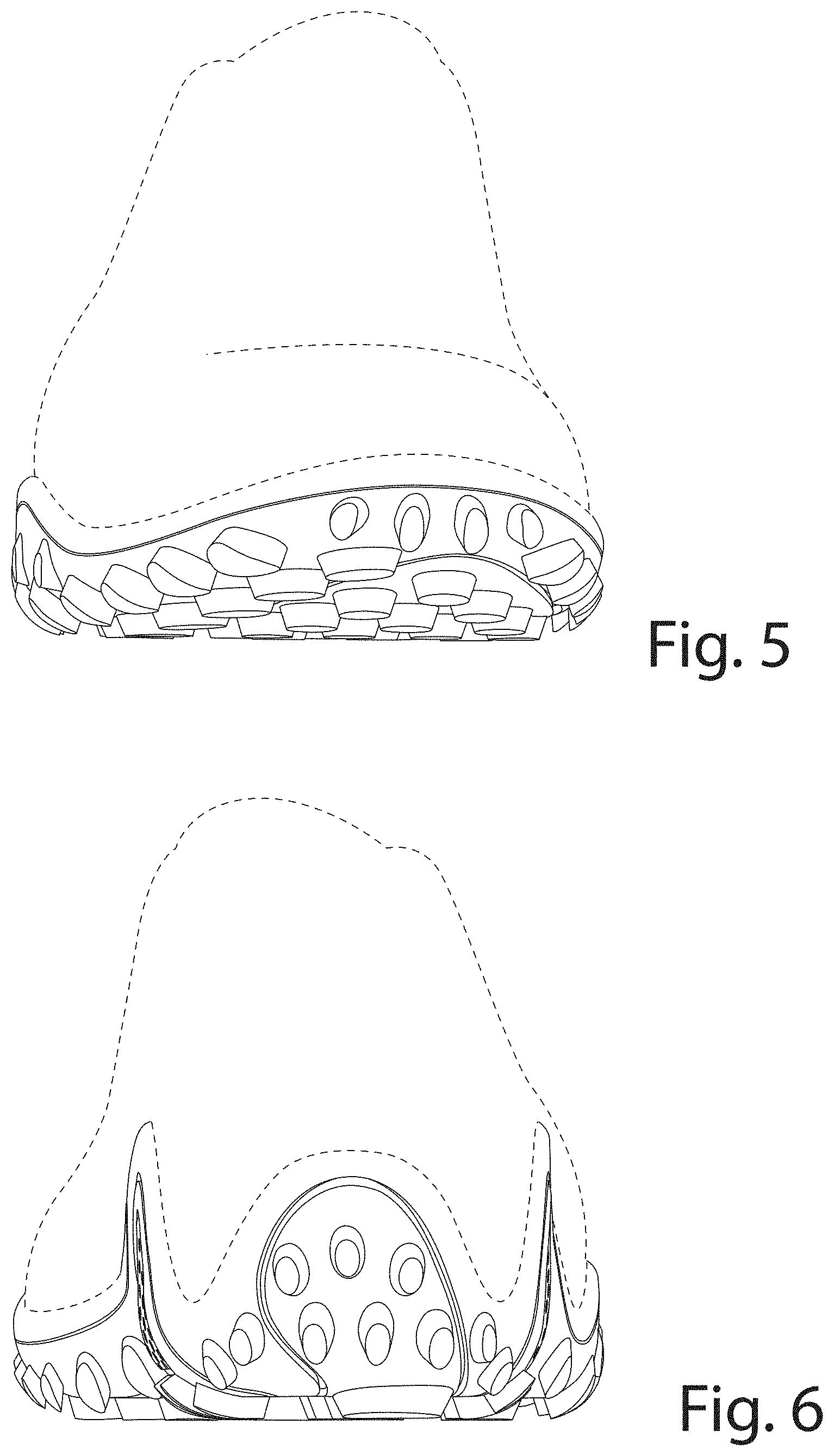 Patent USD1001437 Figure 5 – Footwear sole
