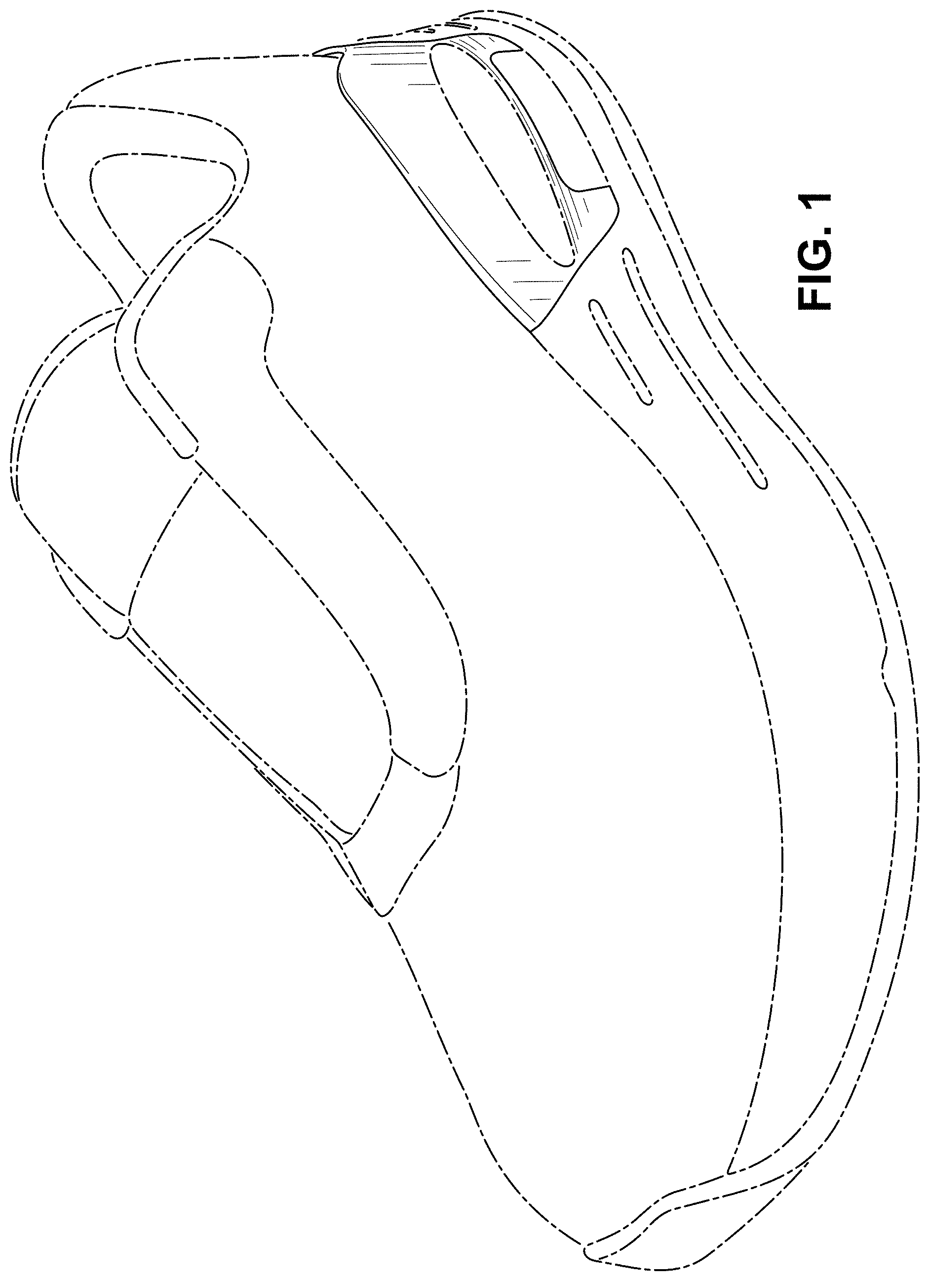 Patent USD1001438 Figure 1 – Shoe