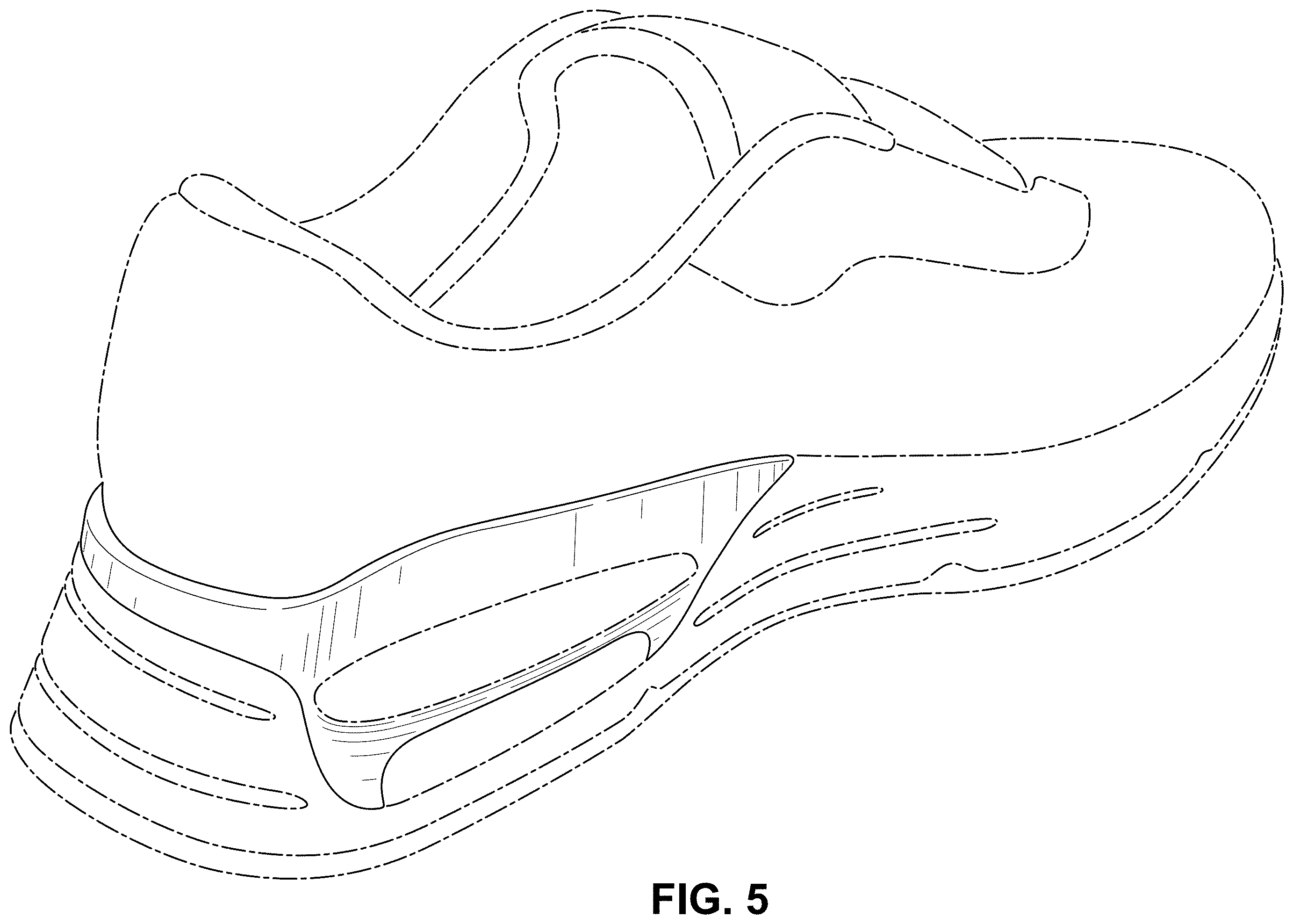 Patent USD1001438 Figure 5 – Shoe