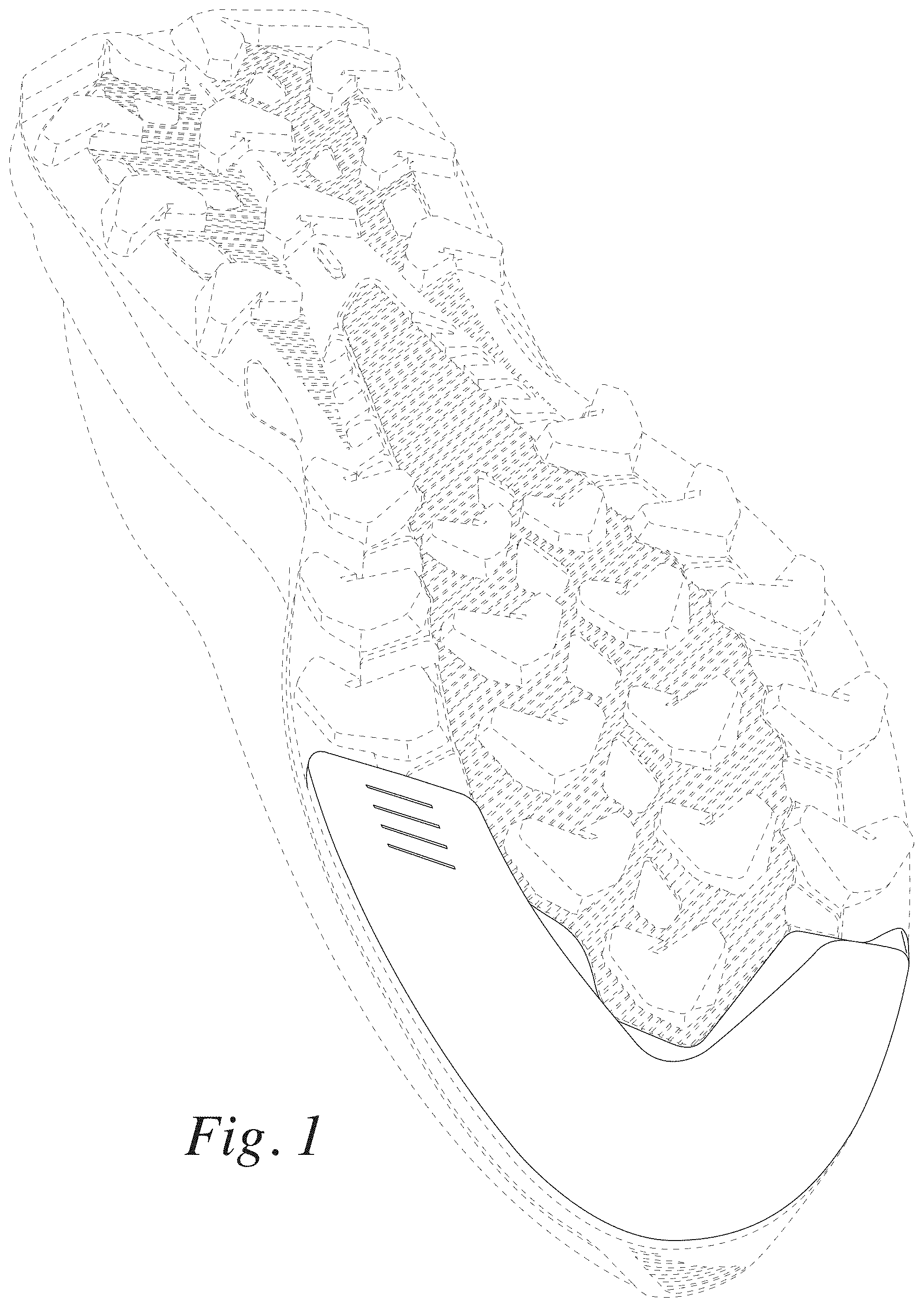 Patent USD1001442 Figure 1 – Footwear sole