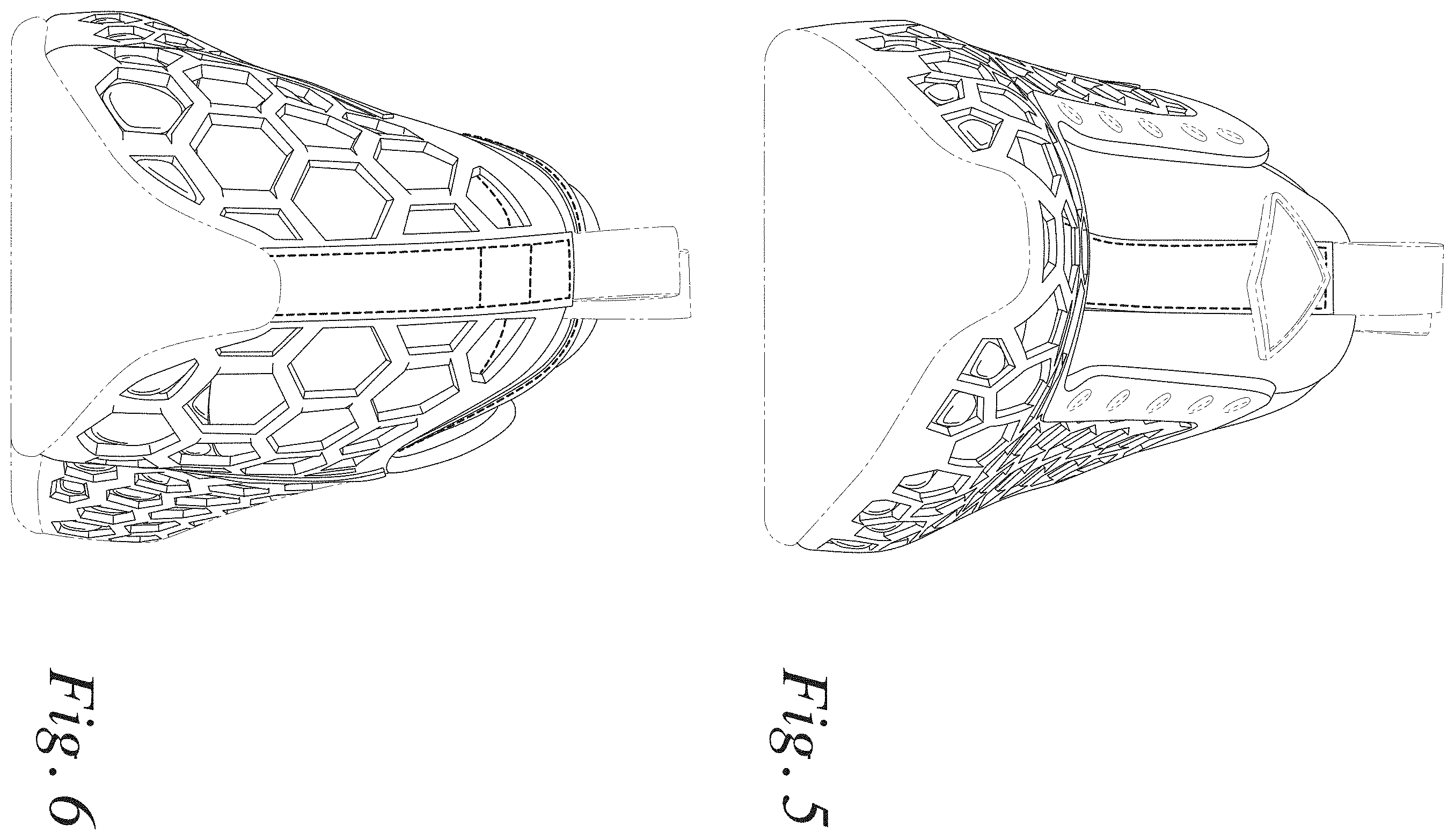 Patent USD1001456 Figure 5 – Footwear upper