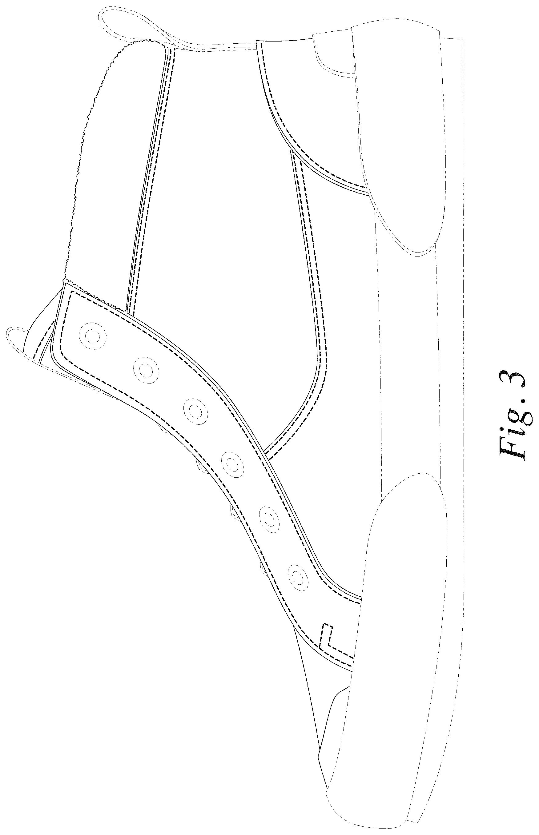Patent USD1001458 Figure 3 – Footwear upper