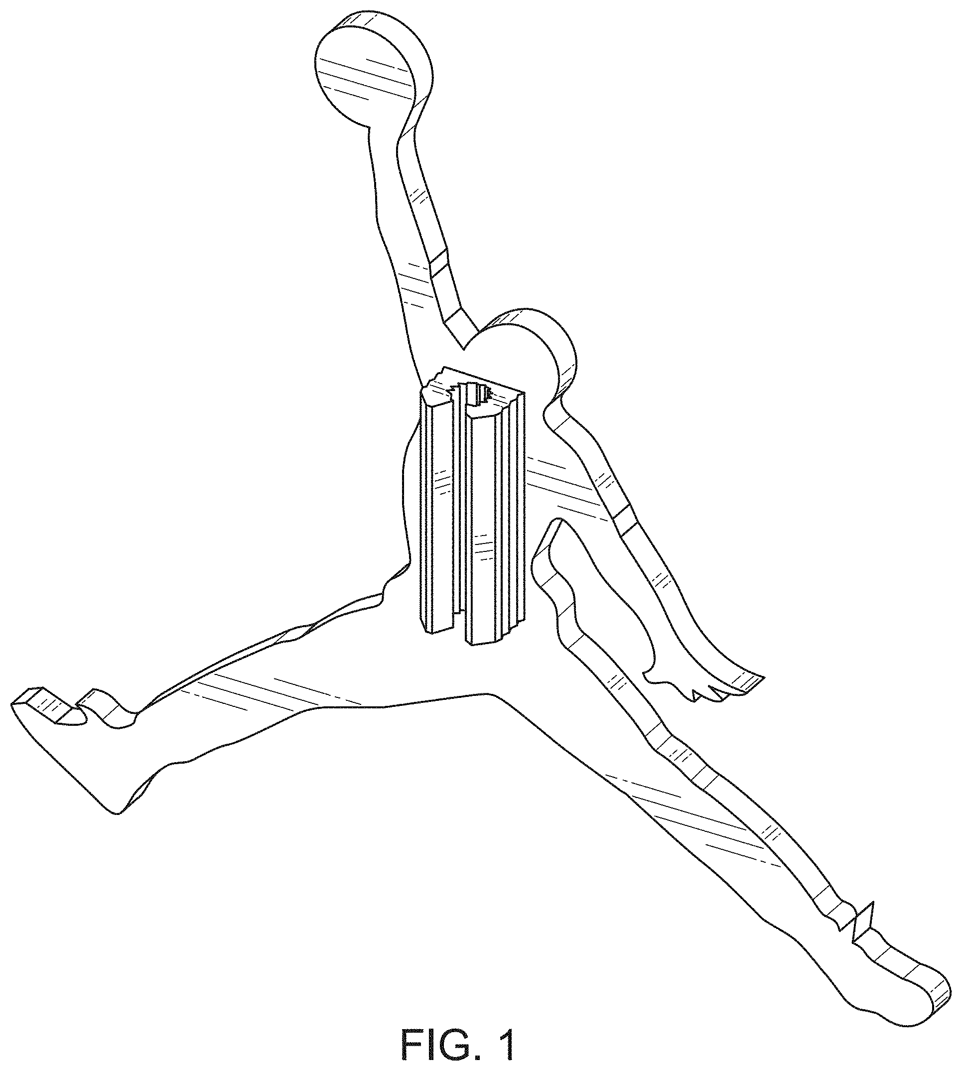 Patent USD1001480 Figure 1 – Decorative clip for laces