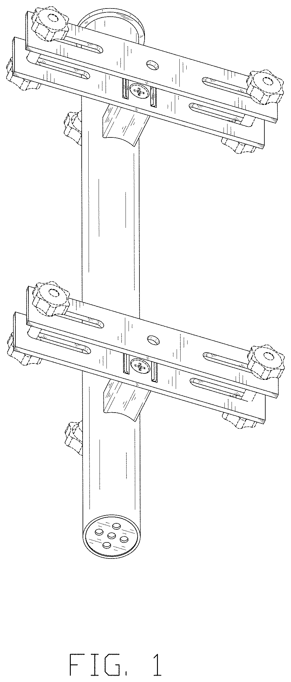 Patent USD1001481 Figure 1 – Umbrella base bracket