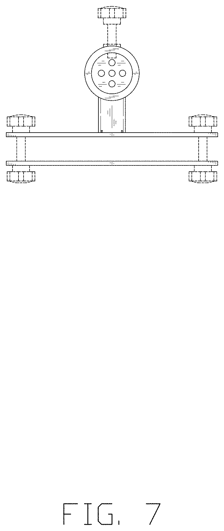Patent USD1001481 Figure 7 – Umbrella base bracket