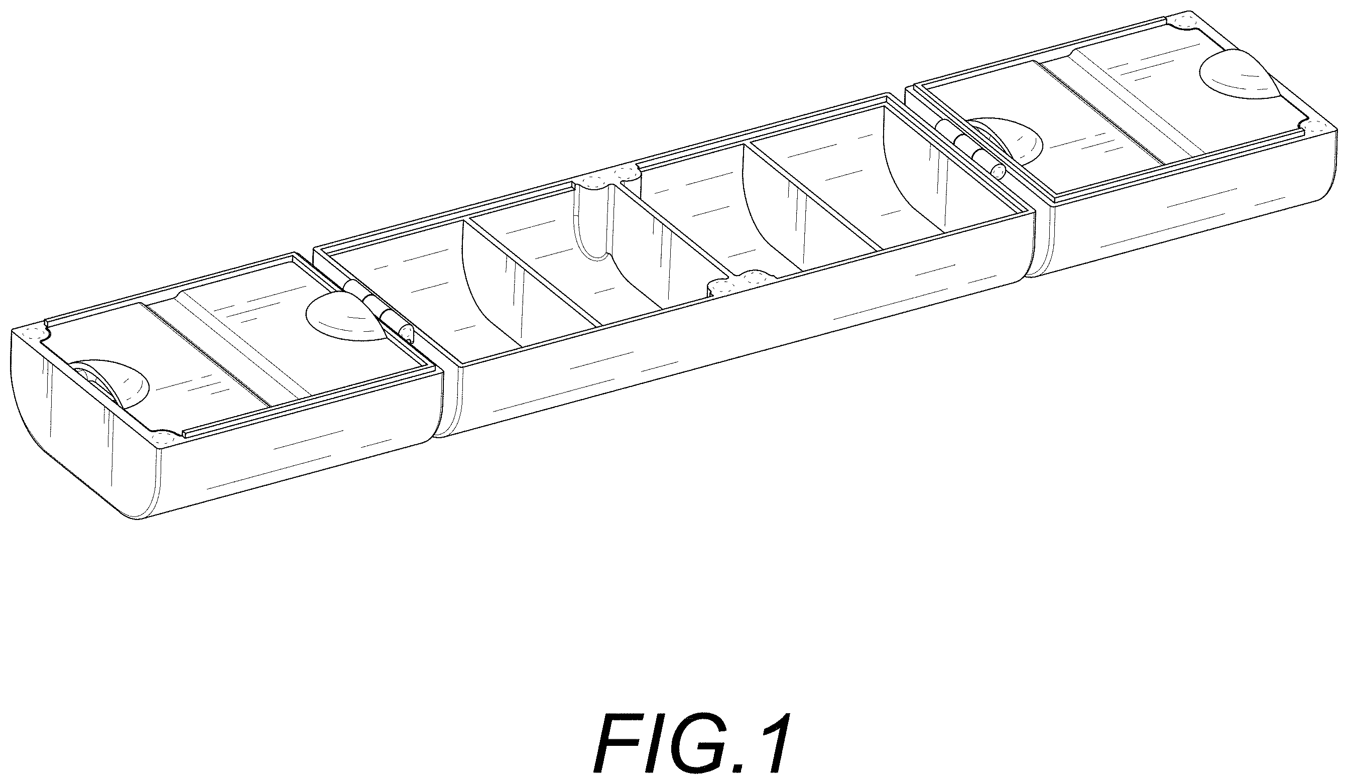 Patent USD1001485 Figure 1 – Pill box