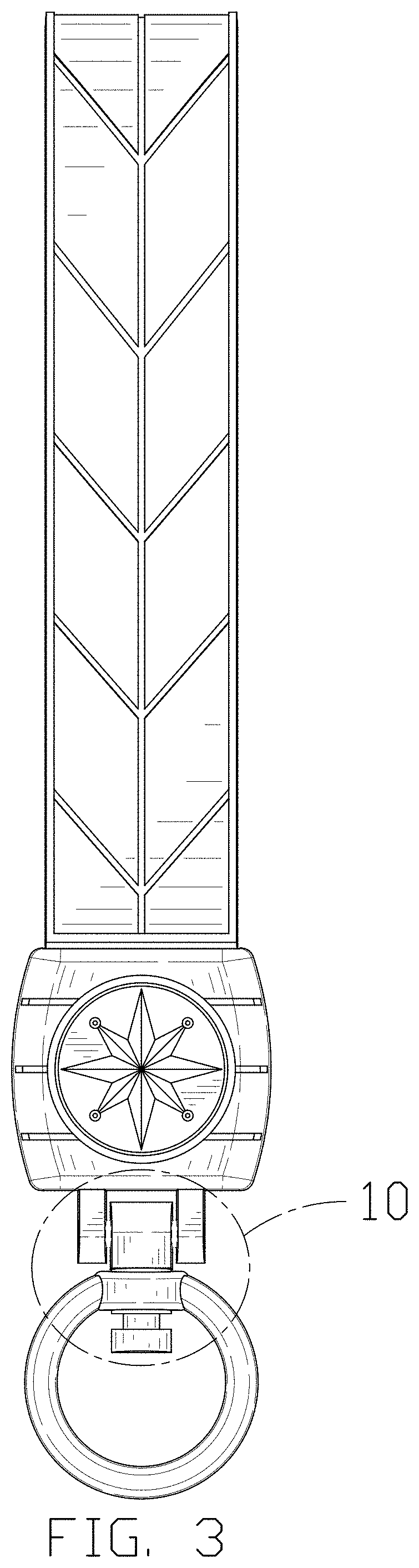 Patent USD1001487 Figure 3 – Key chain