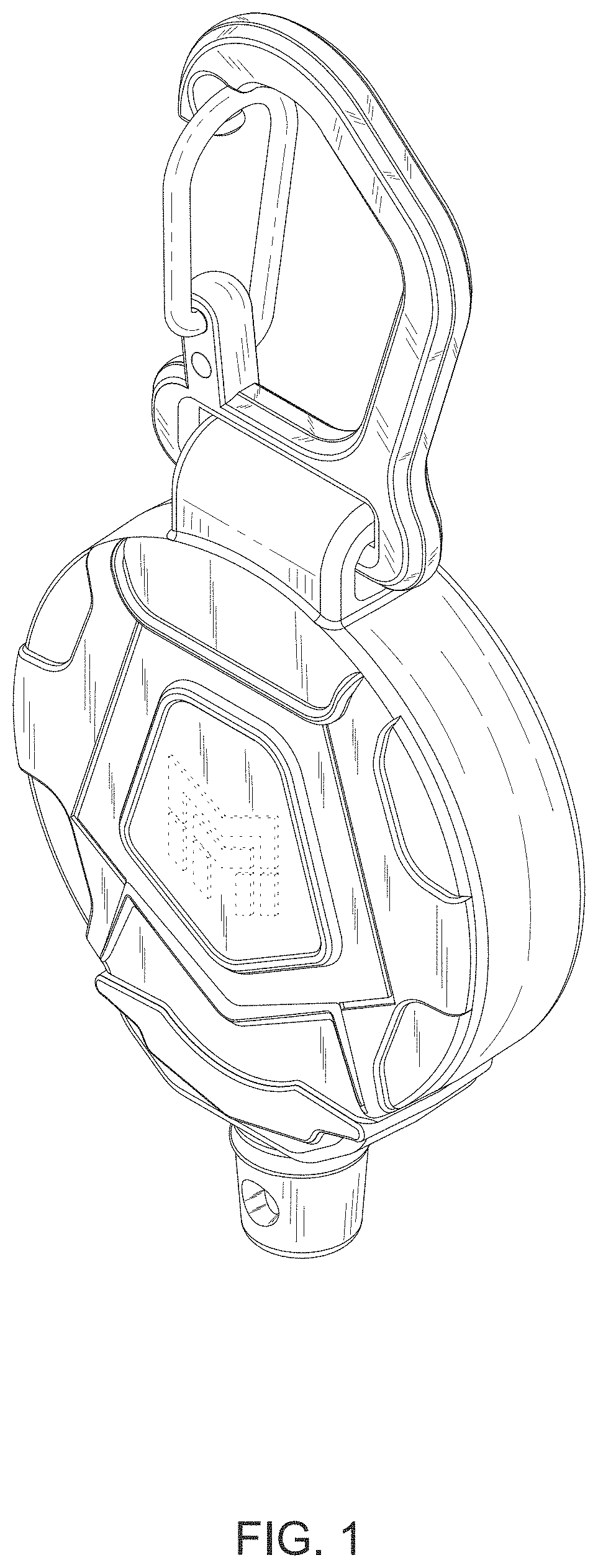 Patent USD1001489 Figure 1 – Retractable keychain