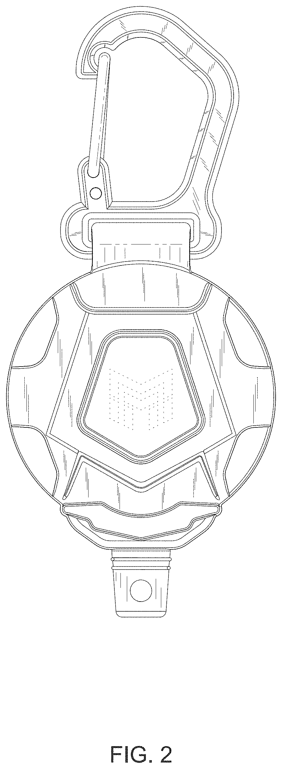 Patent USD1001489 Figure 2 – Retractable keychain