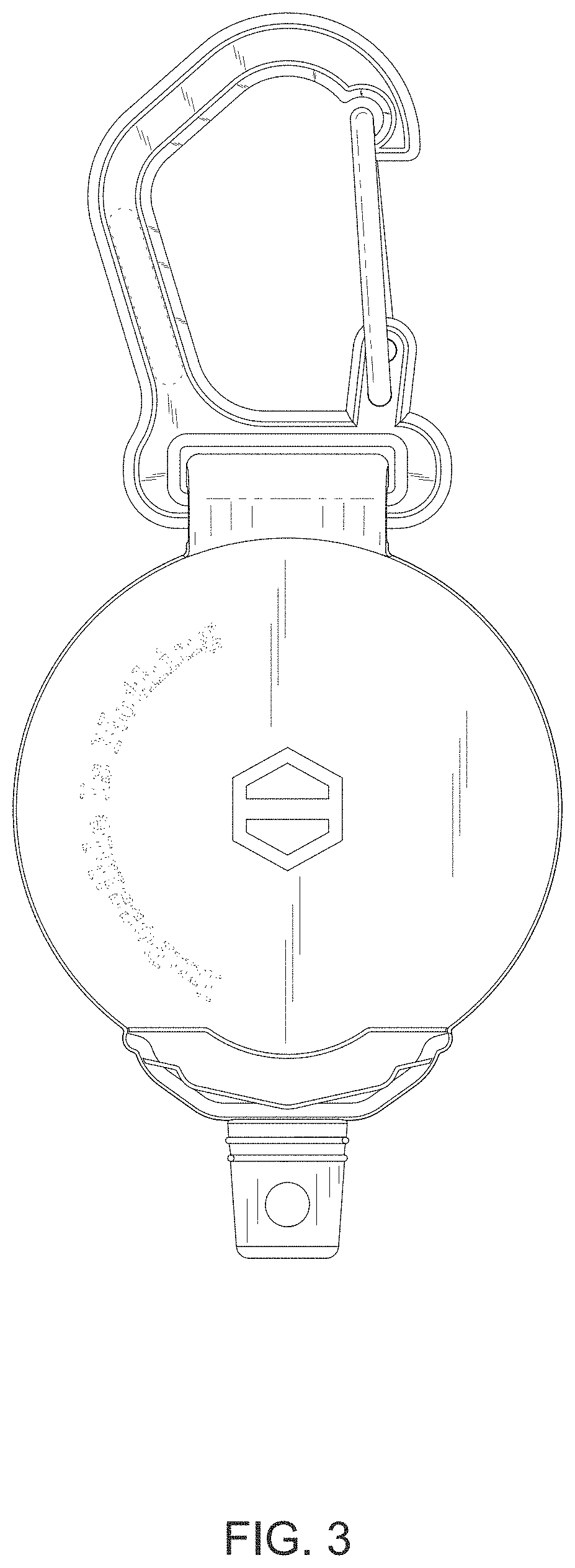 Patent USD1001489 Figure 3 – Retractable keychain