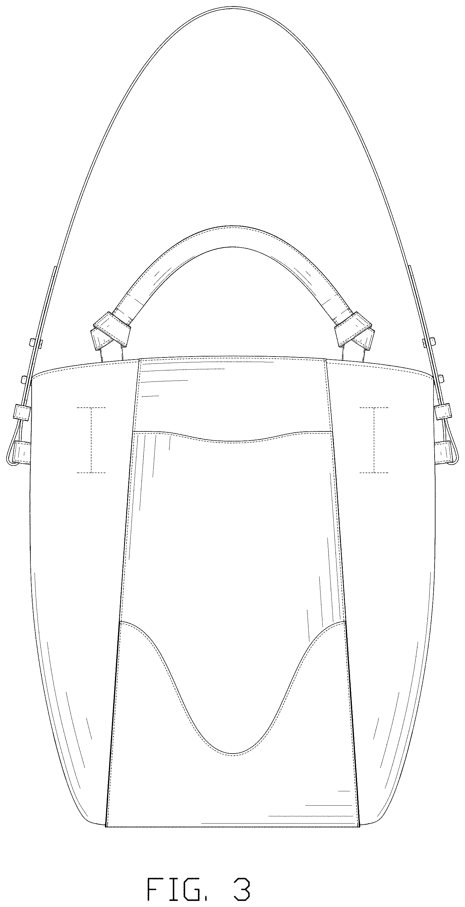 Patent USD1001494 Figure 3 – Bucket bag