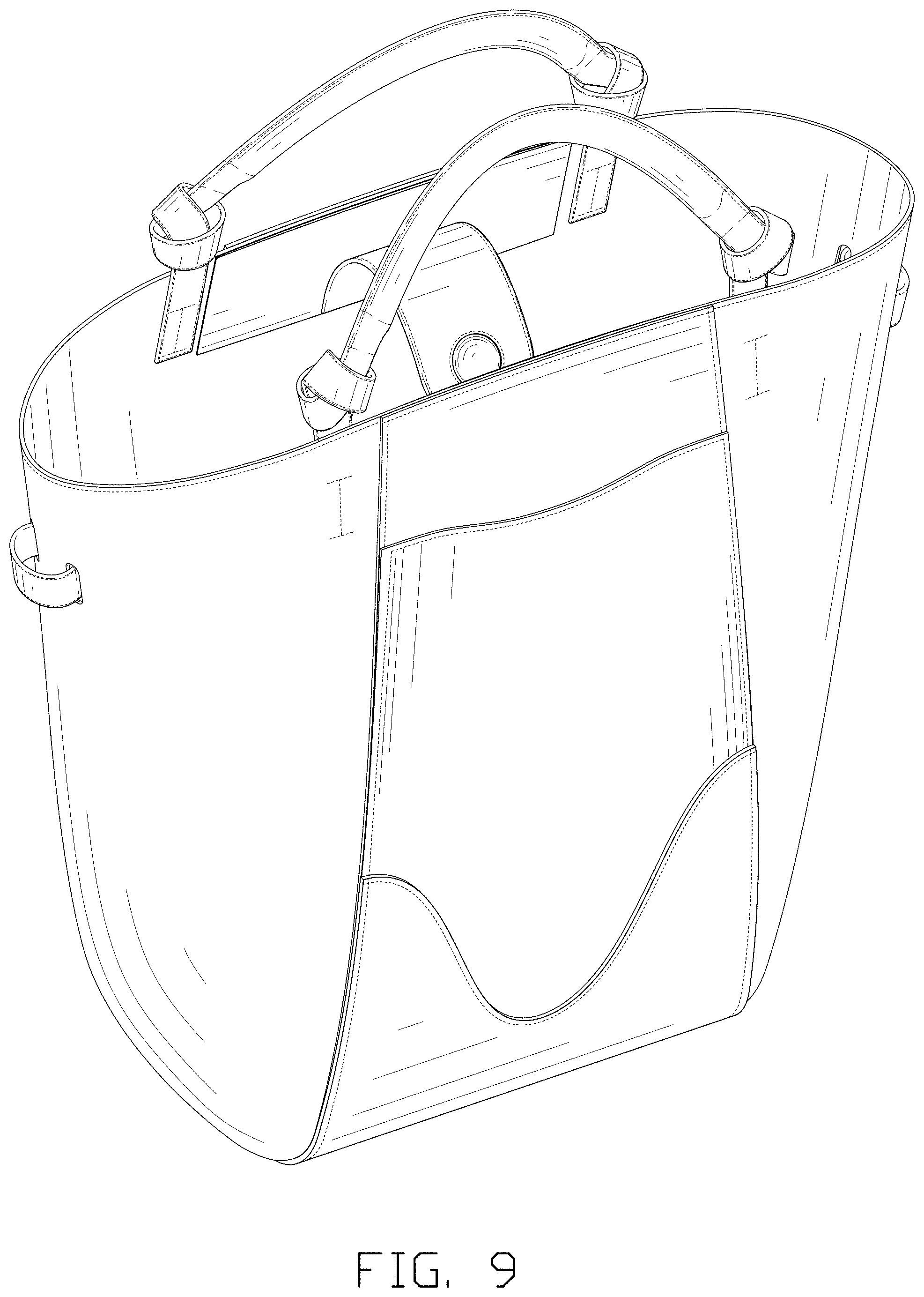 Patent USD1001494 Figure 9 – Bucket bag