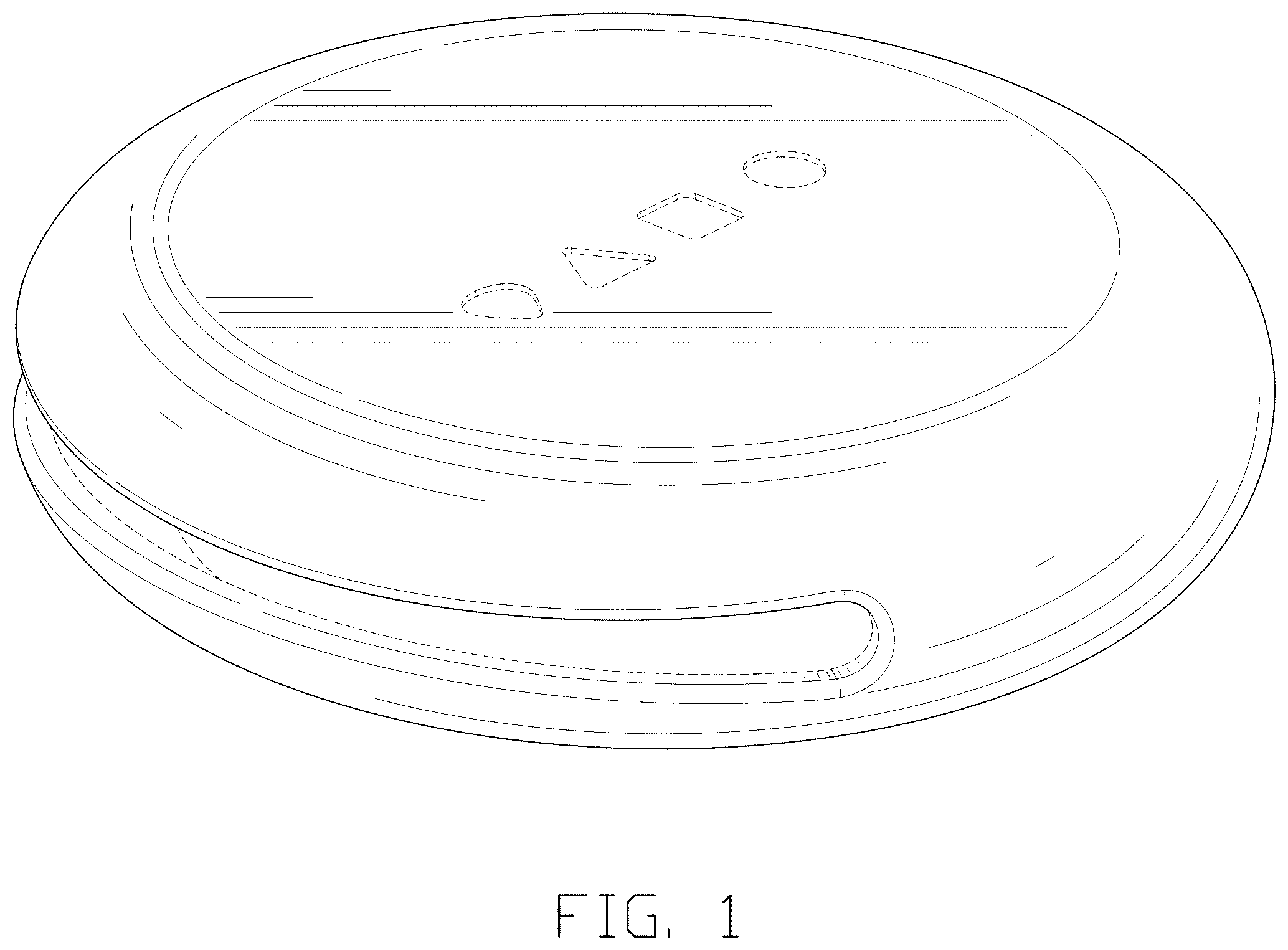 Patent USD1001498 Figure 1 – Makeup bag