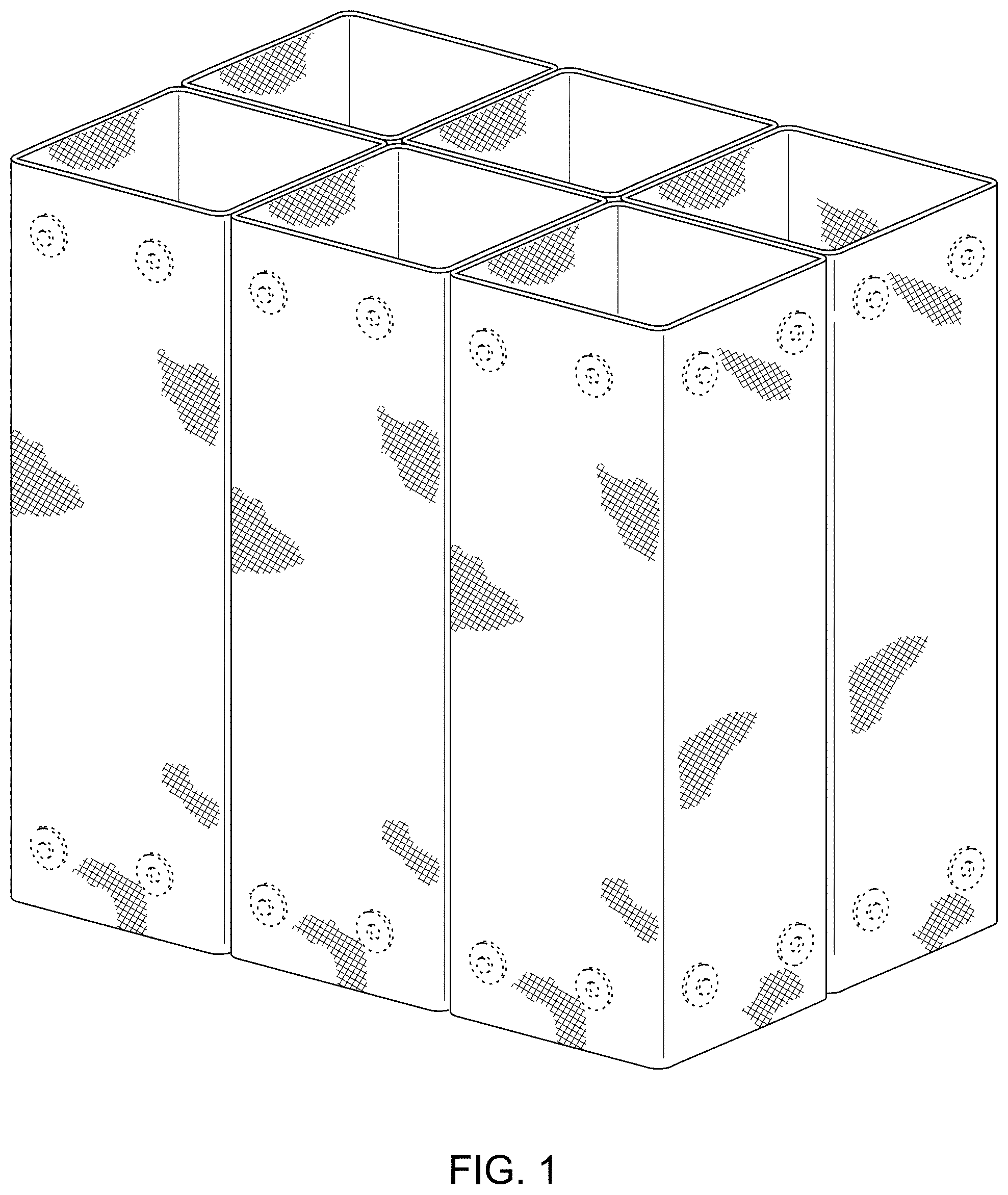 Patent USD1001505 Figure 1 – Configurable organizer system for handbag