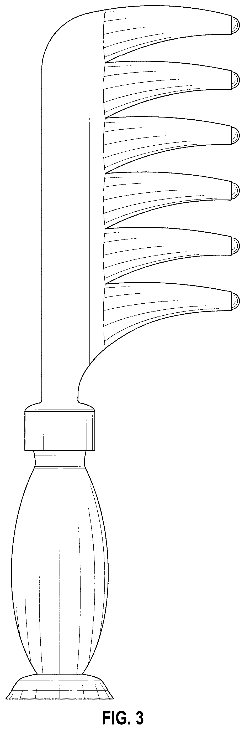 Patent USD1001507 Figure 3 – Fluid-dispensing comb