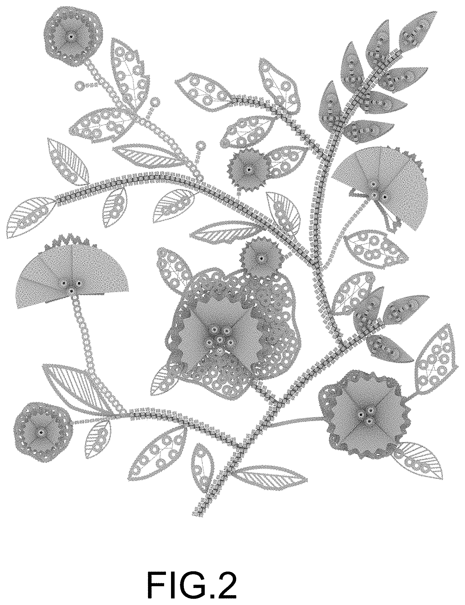 Patent USD1001514 Figure 2 – Beaded blossom applique