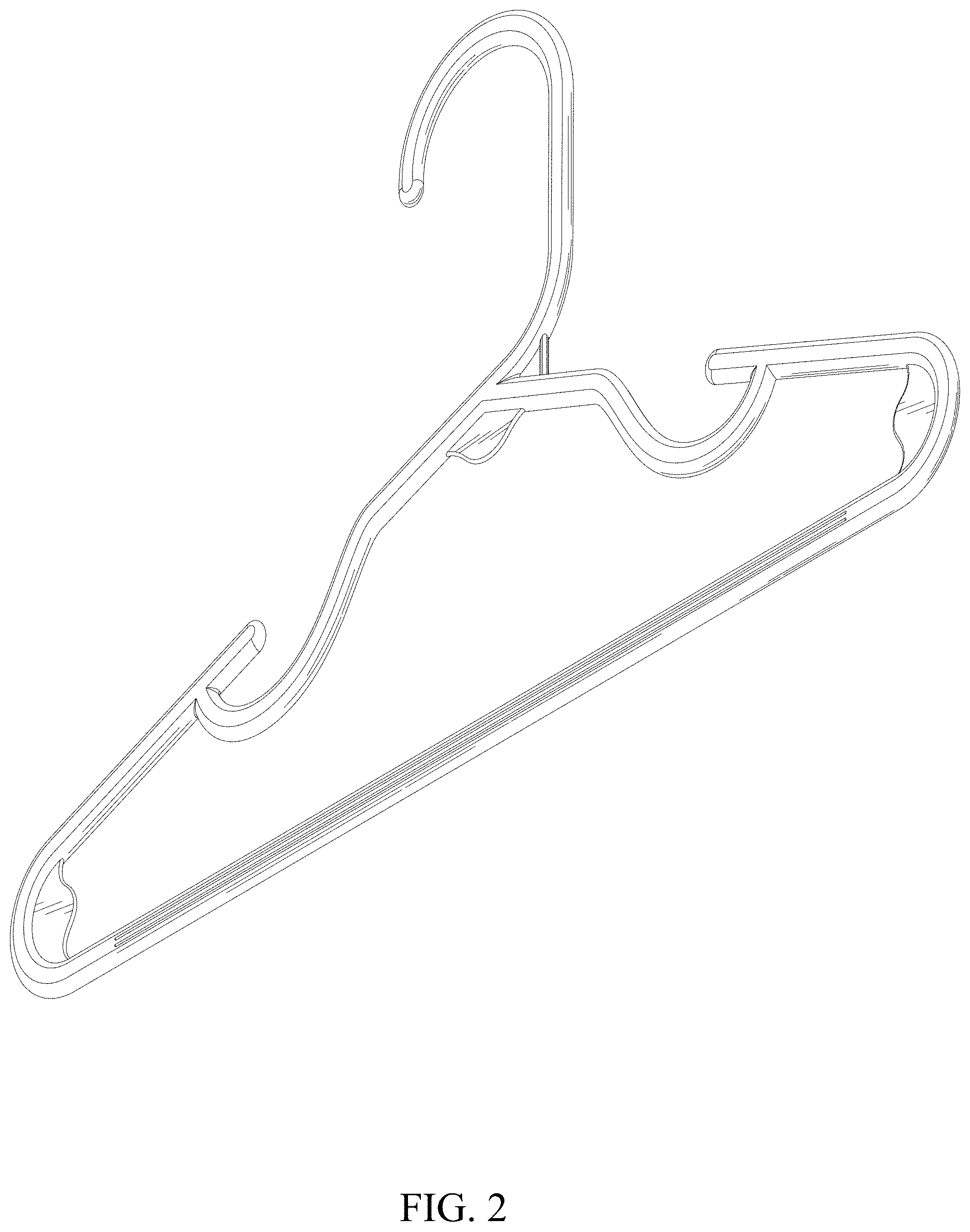 Patent USD1001516 Figure 2 – Coat hanger