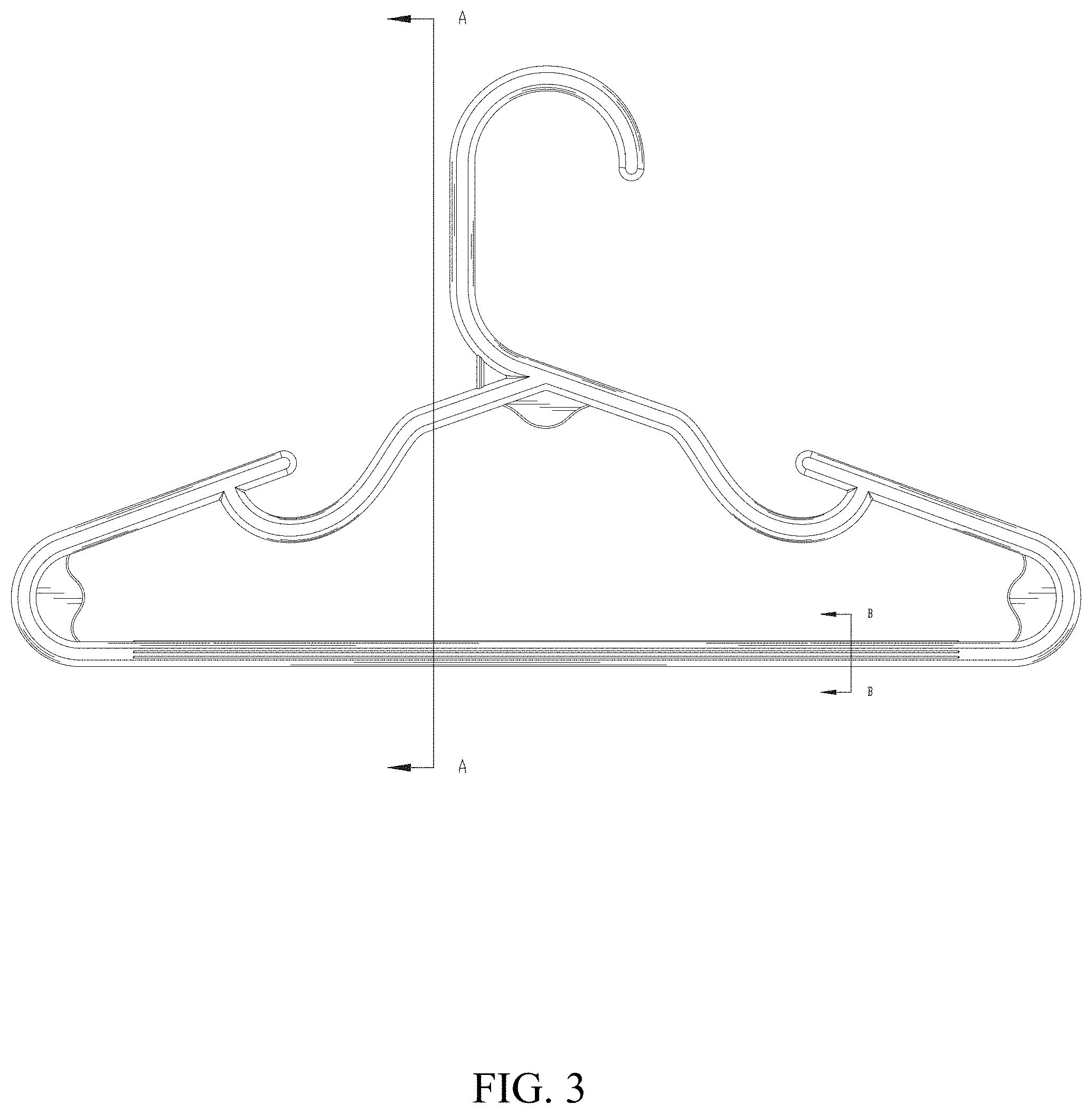 Patent USD1001516 Figure 3 – Coat hanger
