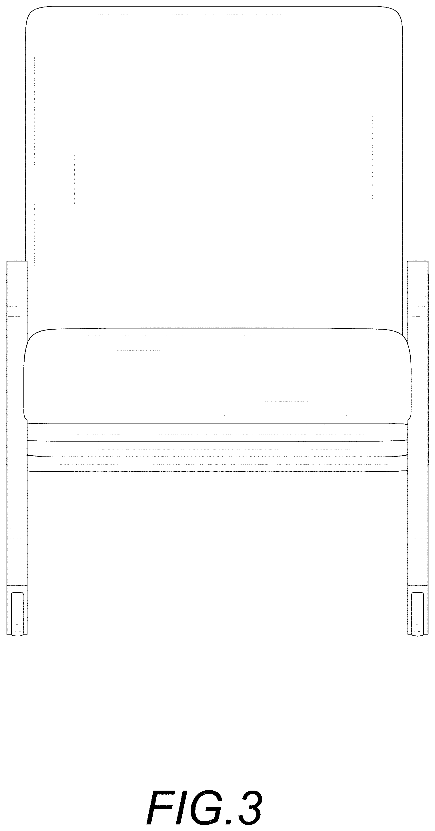 Patent USD1001520 Figure 3 – Rocking chair