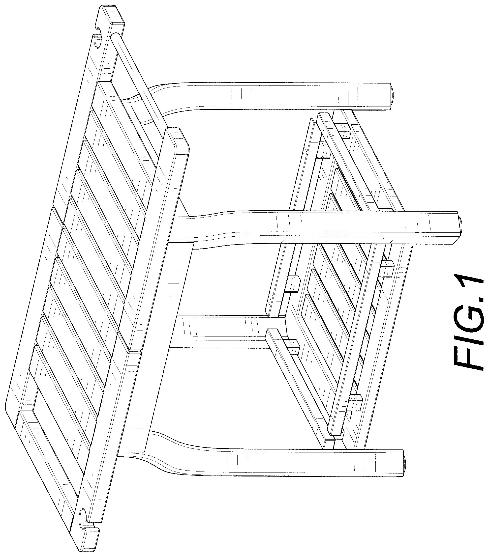 Patent USD1001522 Figure 1 – Shower bench