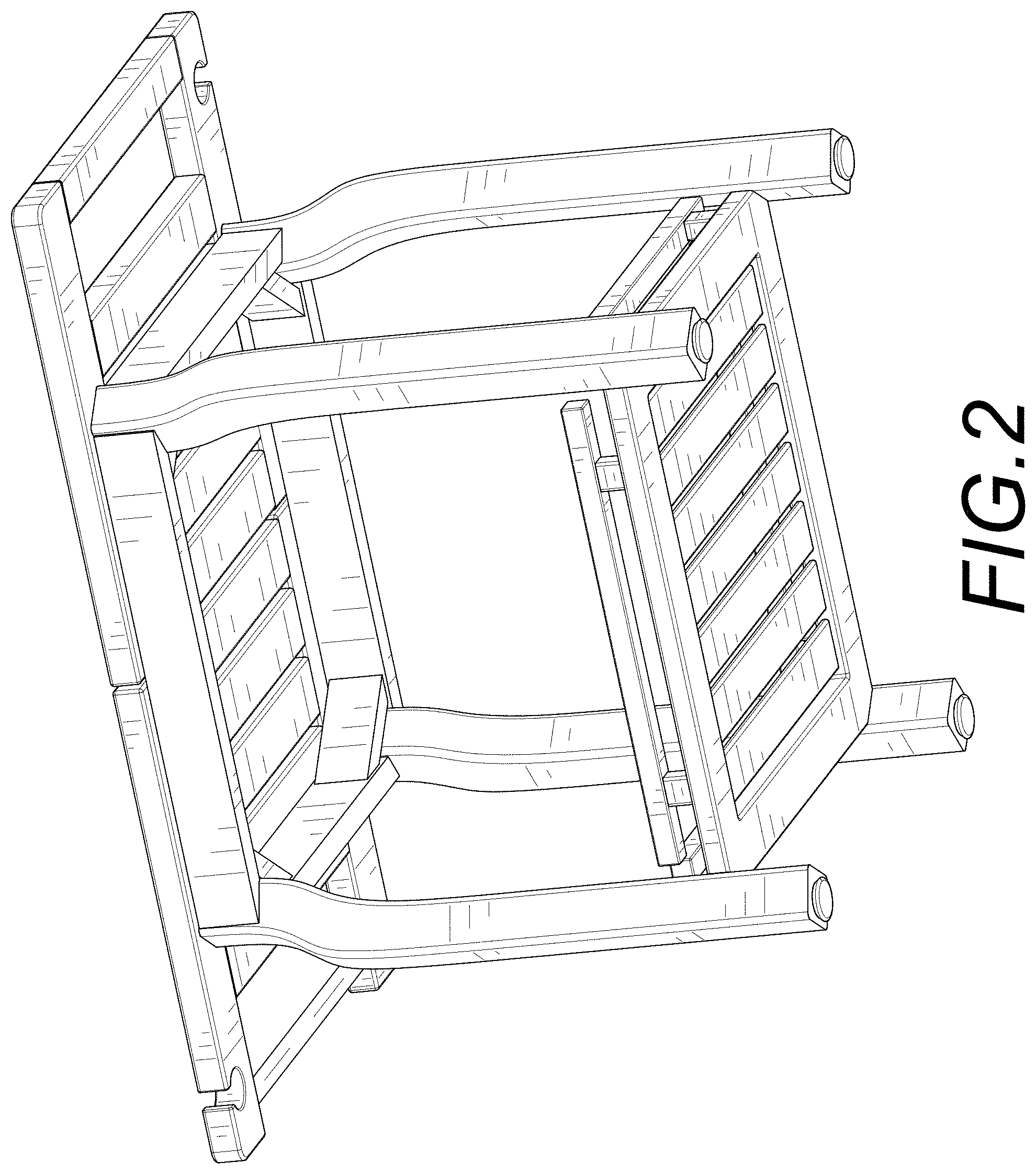 Patent USD1001522 Figure 2 – Shower bench