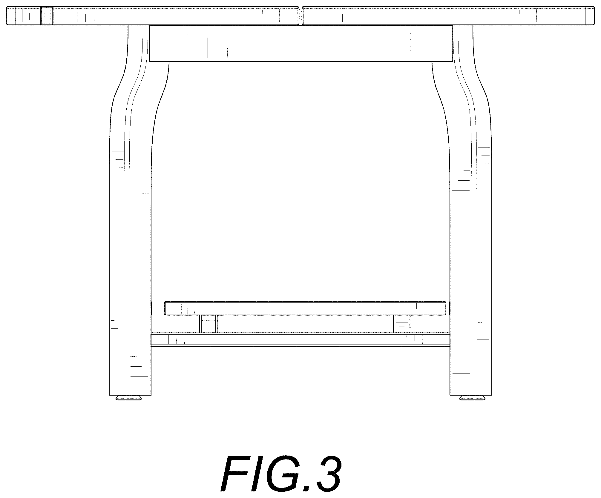 Patent USD1001522 Figure 3 – Shower bench