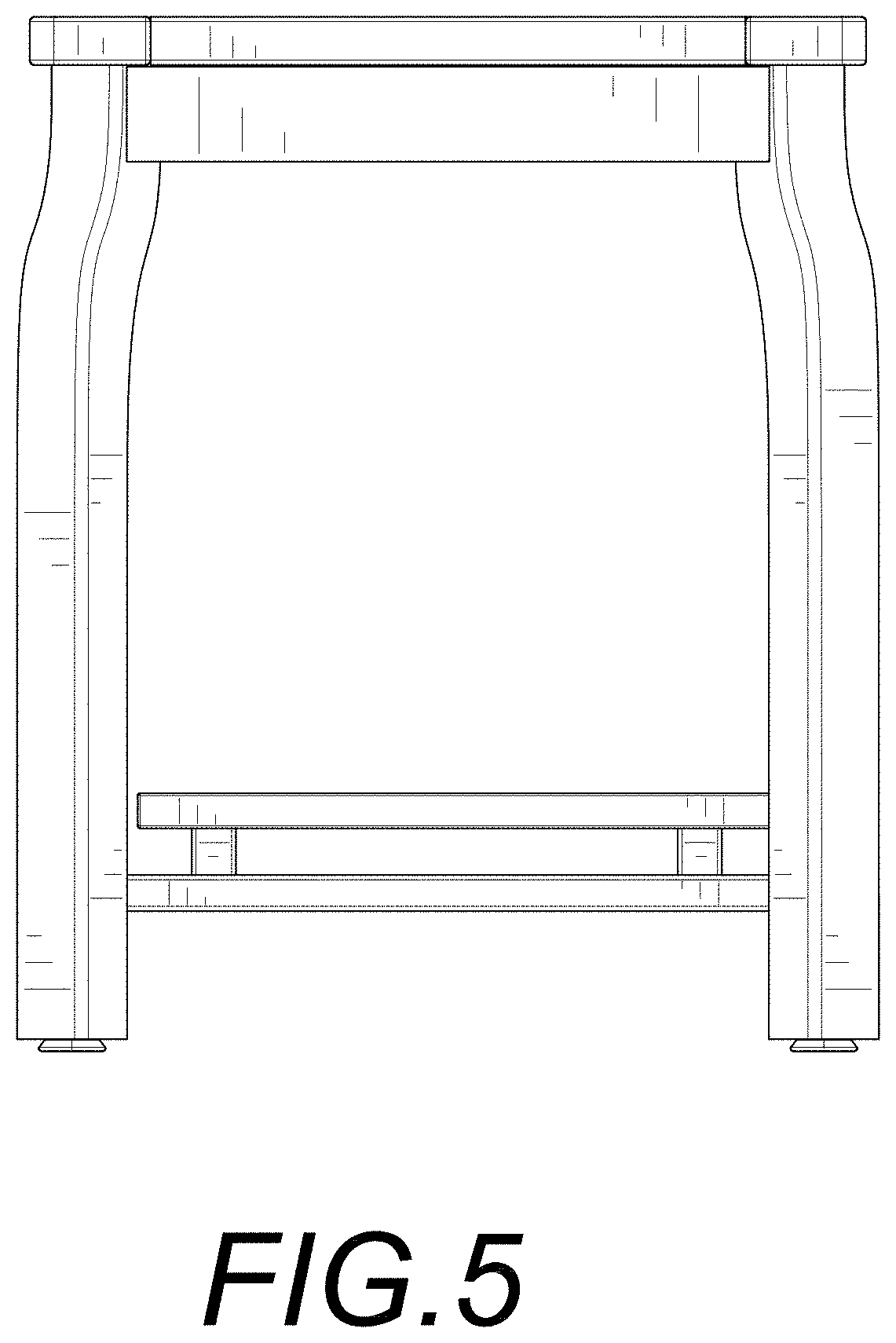 Patent USD1001522 Figure 5 – Shower bench